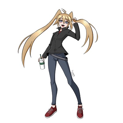 ArtStation - u/Thewitchninjafilee Reddit avatar in anime style