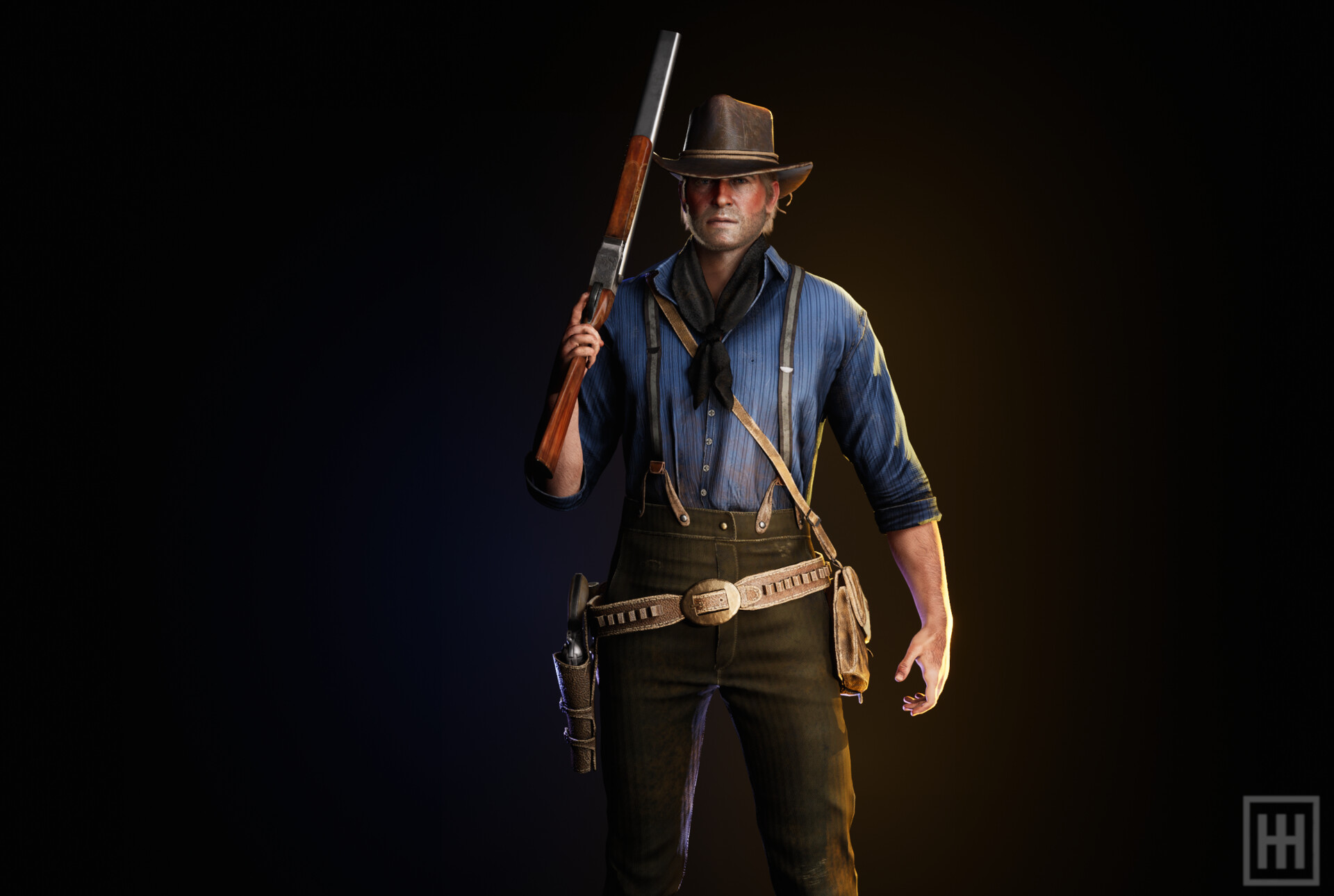 Images Red Dead Redemption 2 Shotgun Men Arthur Morgan Hat 3D