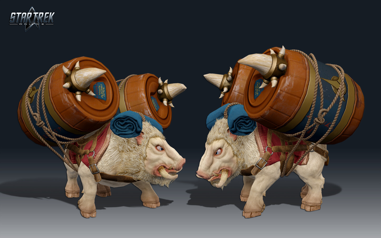 Warnog Rescue Targ in-engine screenshot - I was responsible for the saddle and accessories.