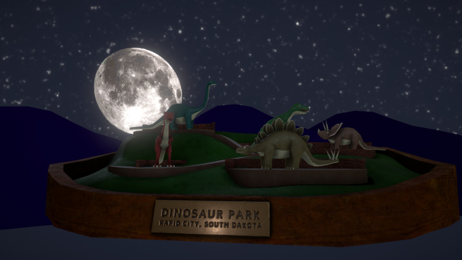 Full view of the diorama. 