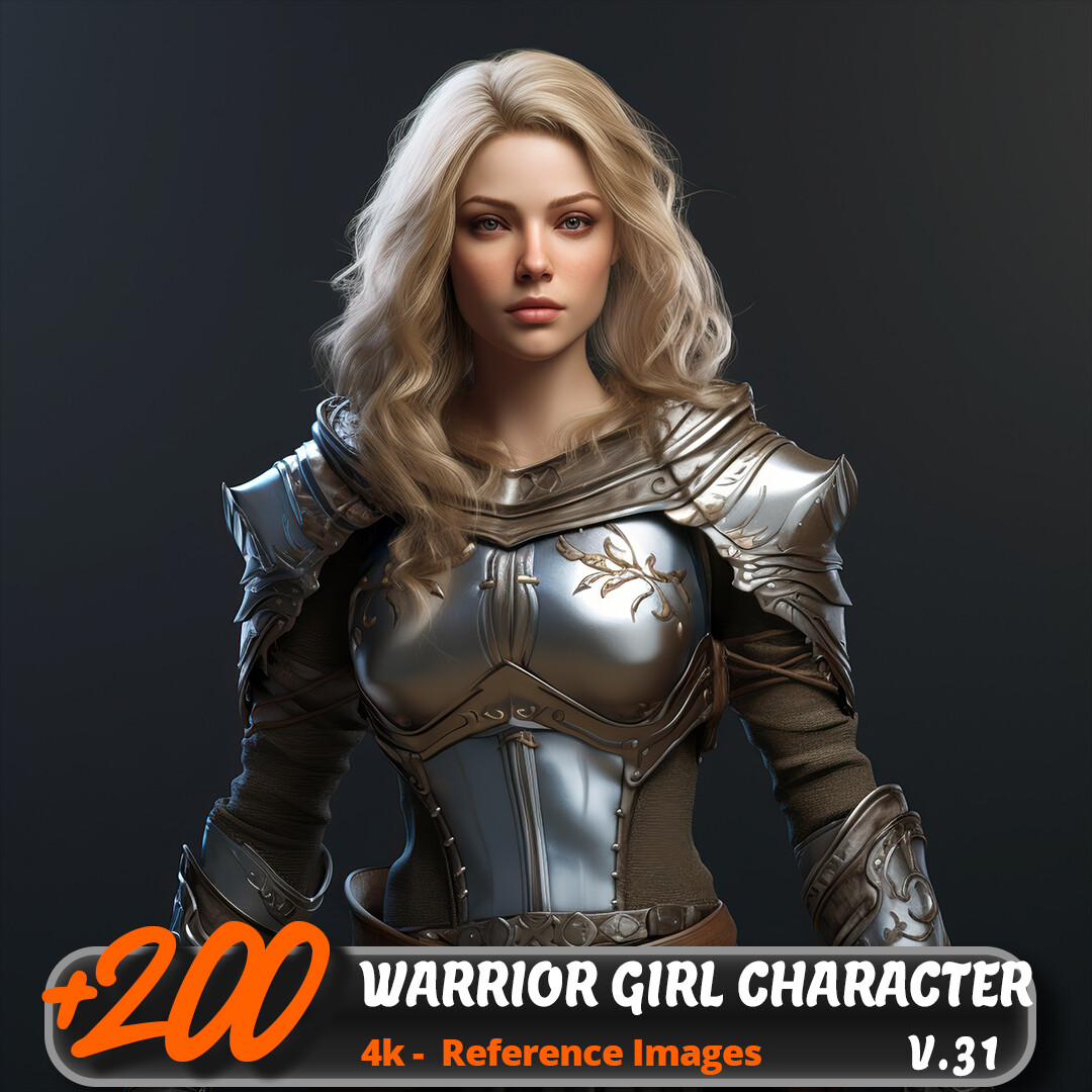 ArtStation - WARRIOR GIRL CHARACTER VOL. 31/ 4K/ Reference Image