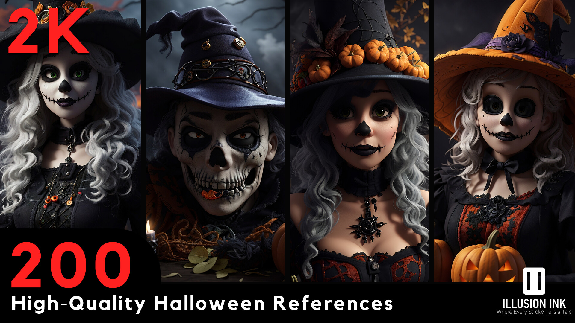 ILLUSION INK 200 HighQuality Halloween References