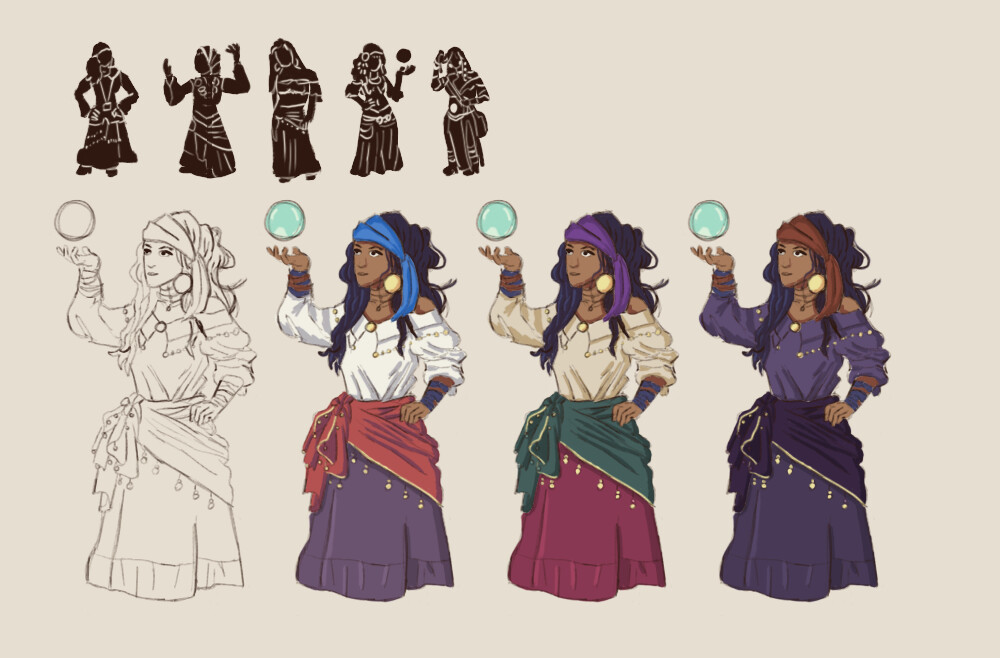 Concept Art for Fortune Teller rework