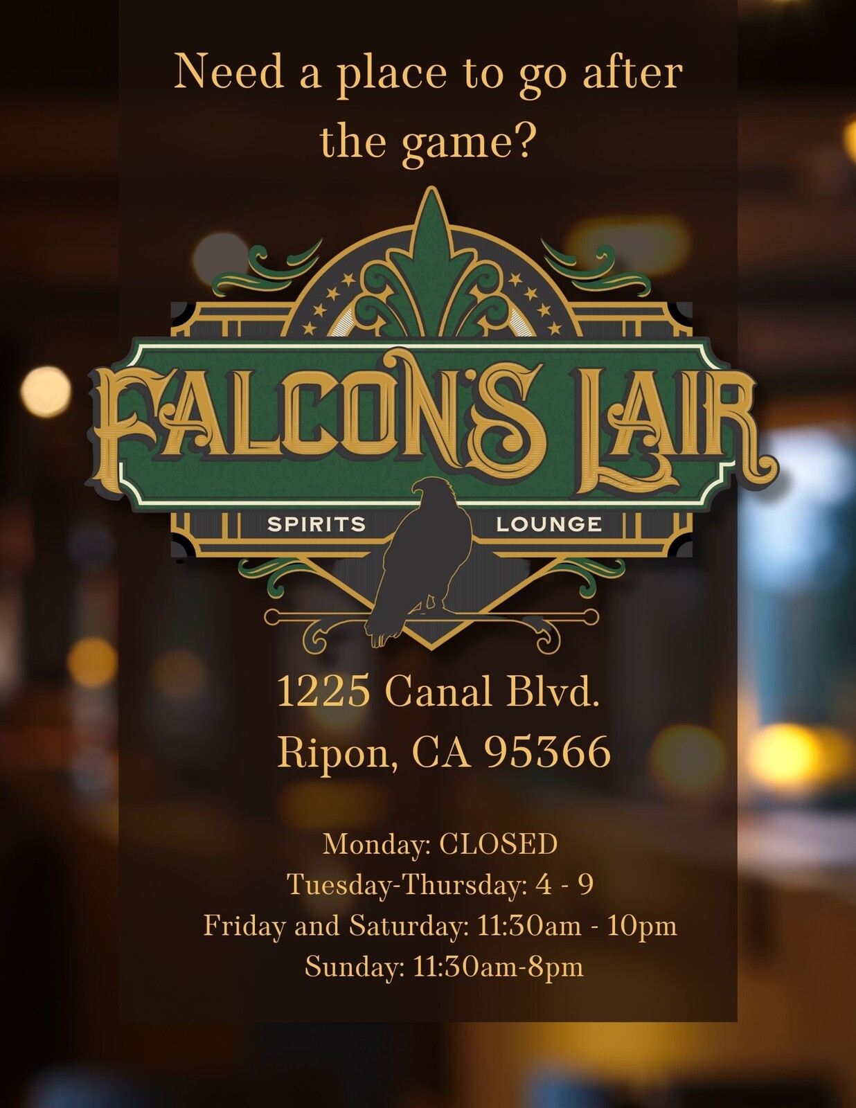 Falcon's Lair Ad