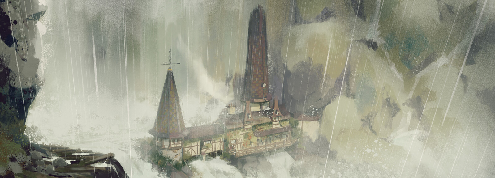 THE HOSTEL UP THE WATERFALL - RAINY DAY