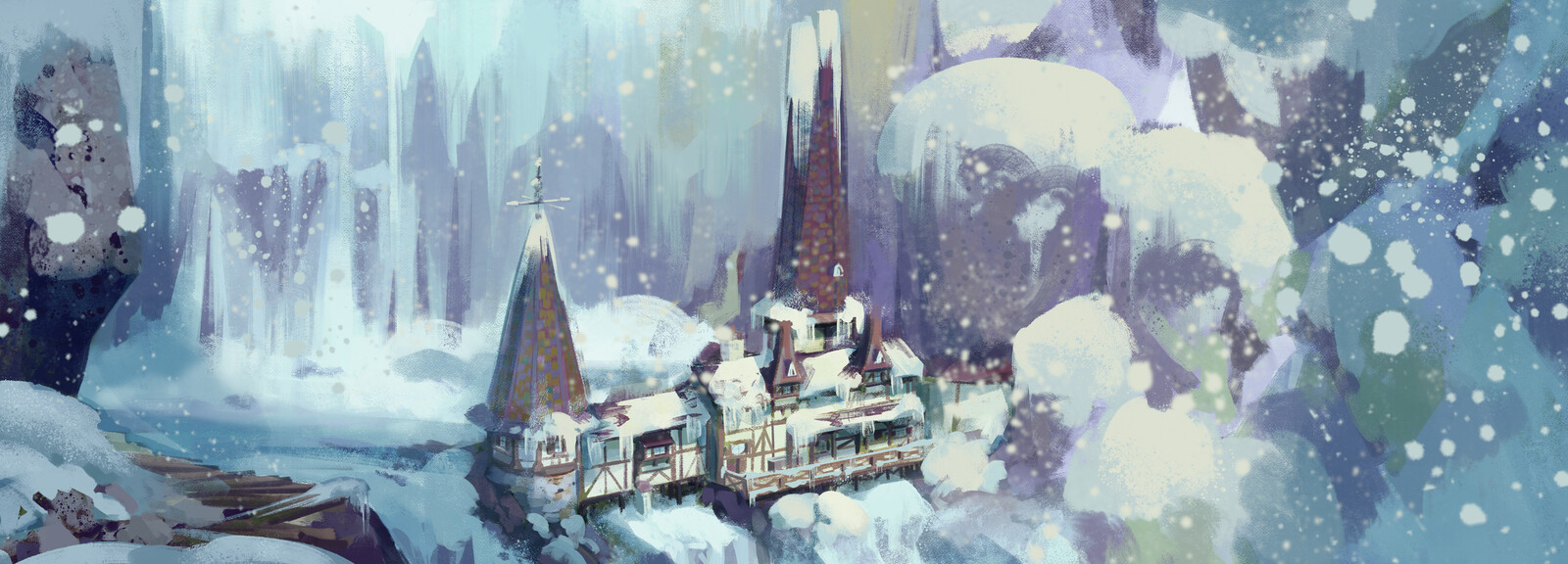 THE HOSTEL UP THE WATERFALL - SNOW