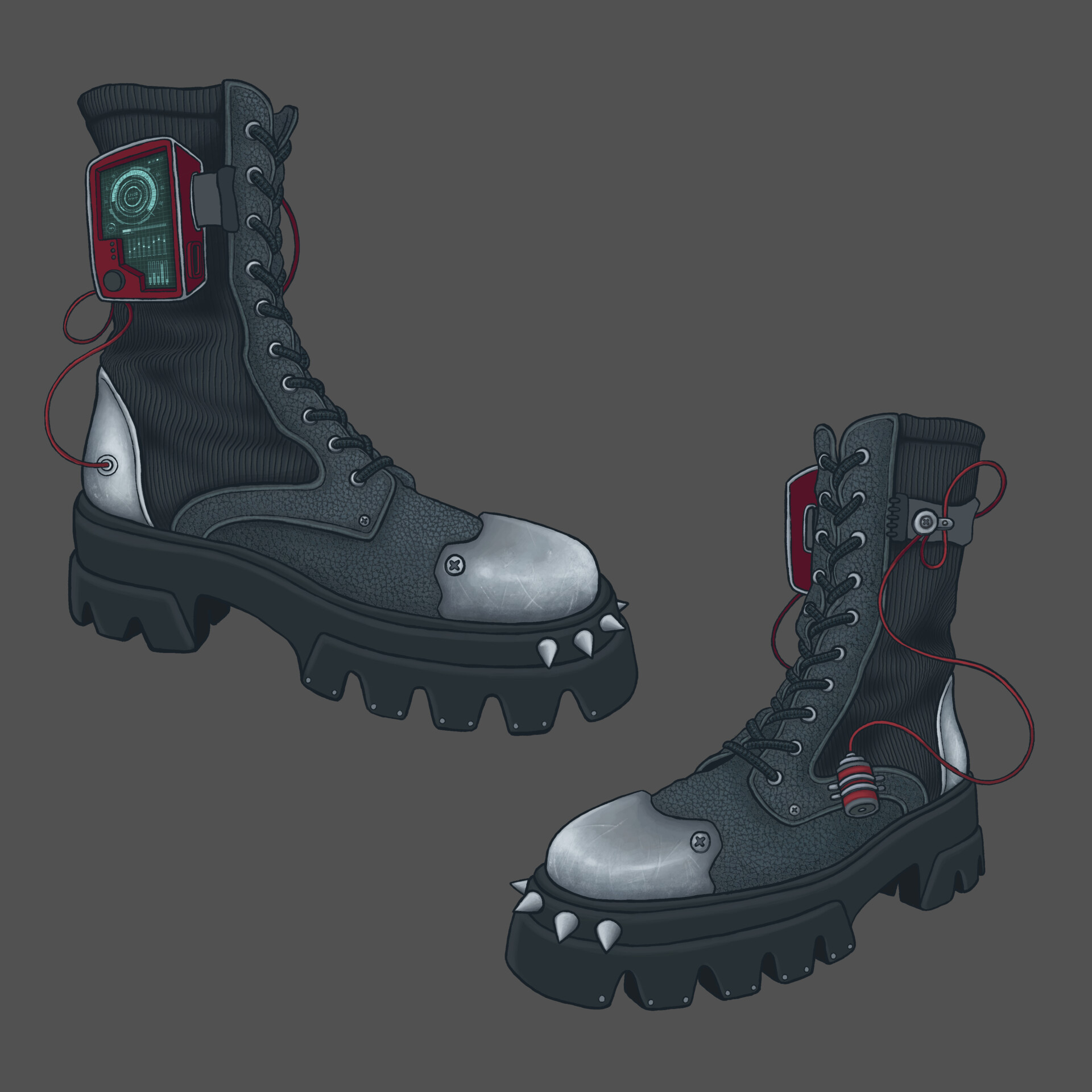 Camille Boudreault Cyberpunk Boots