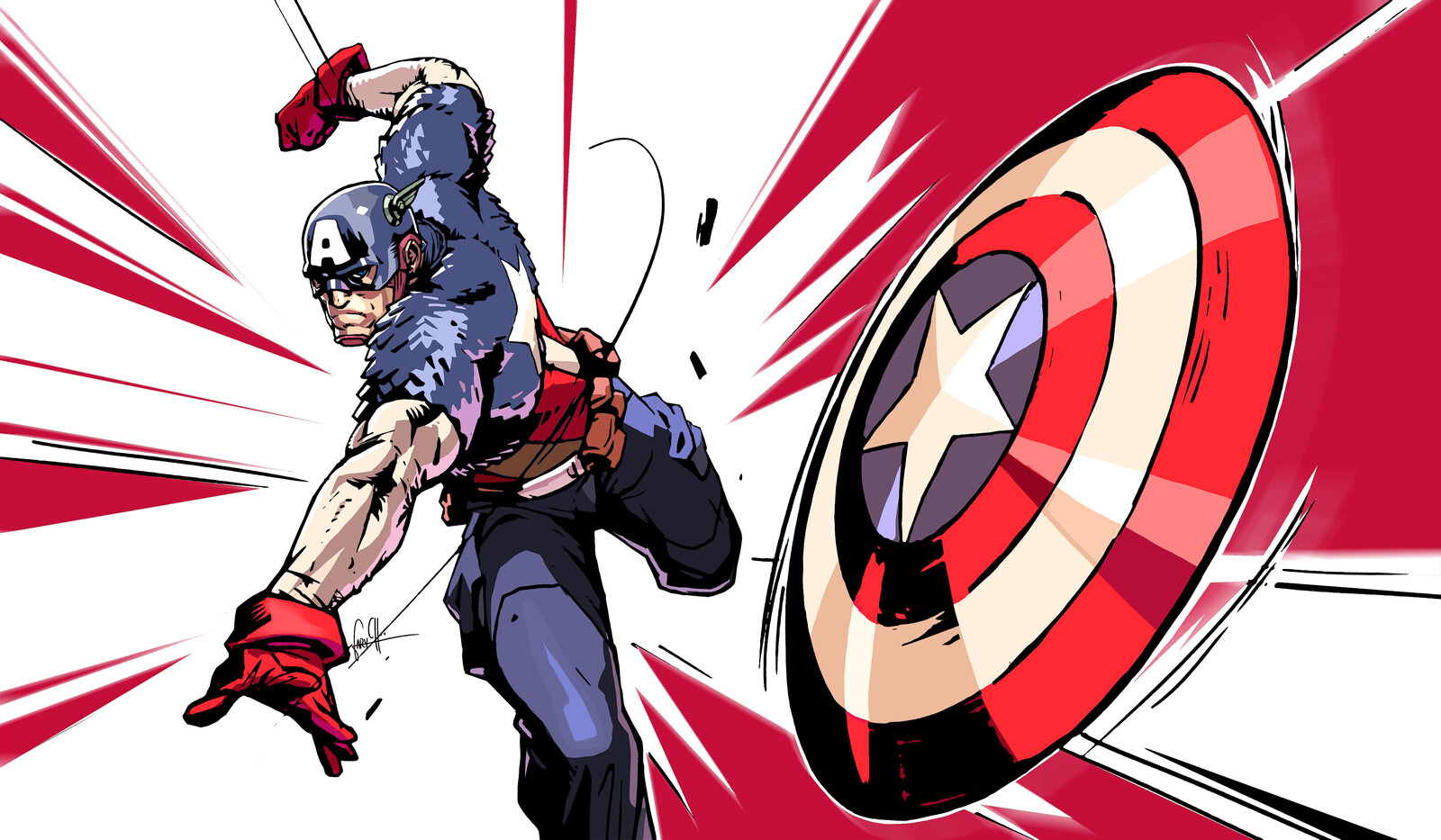 Captain American Wall Mural