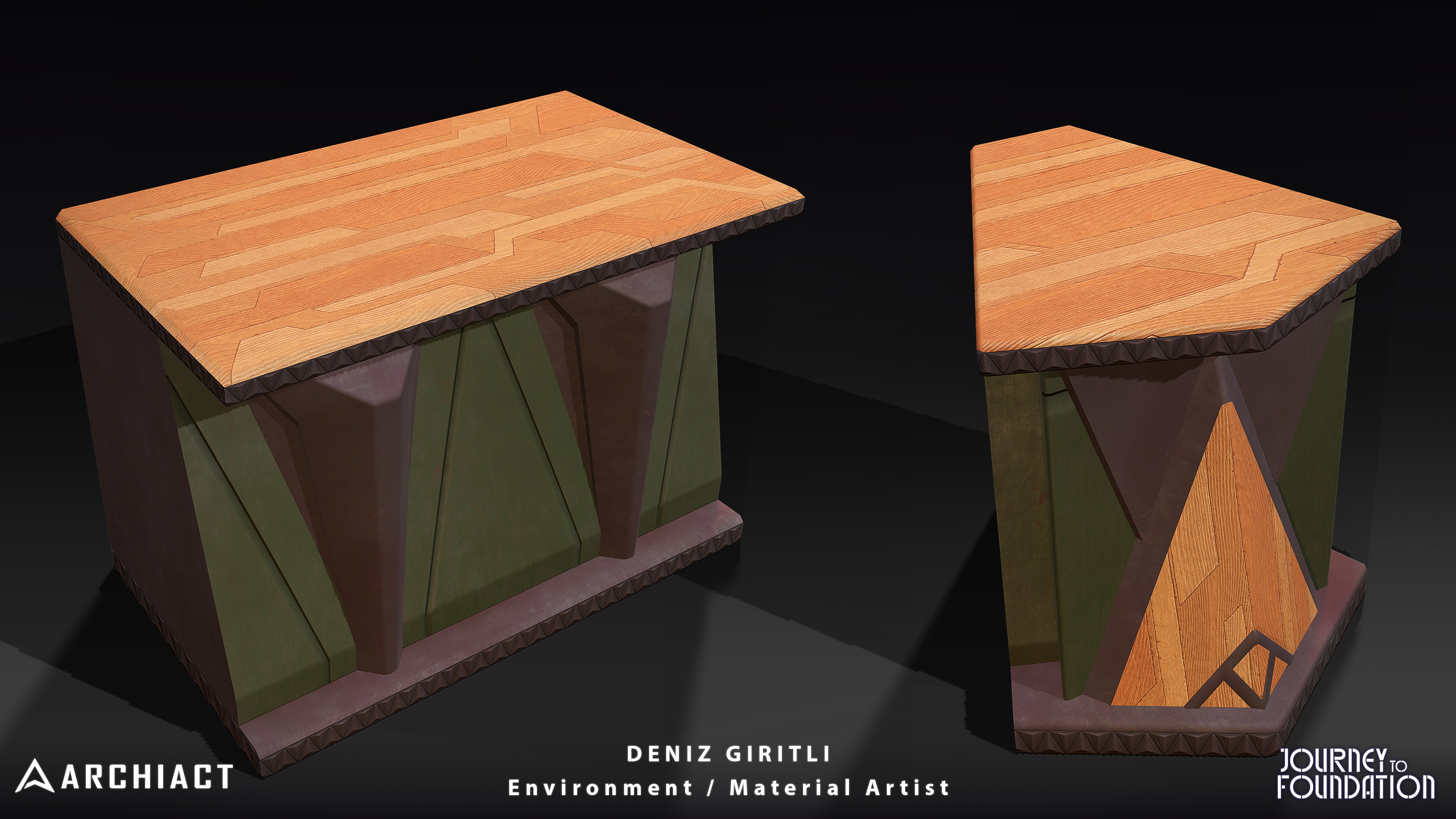 Modular counter done with trim sheets