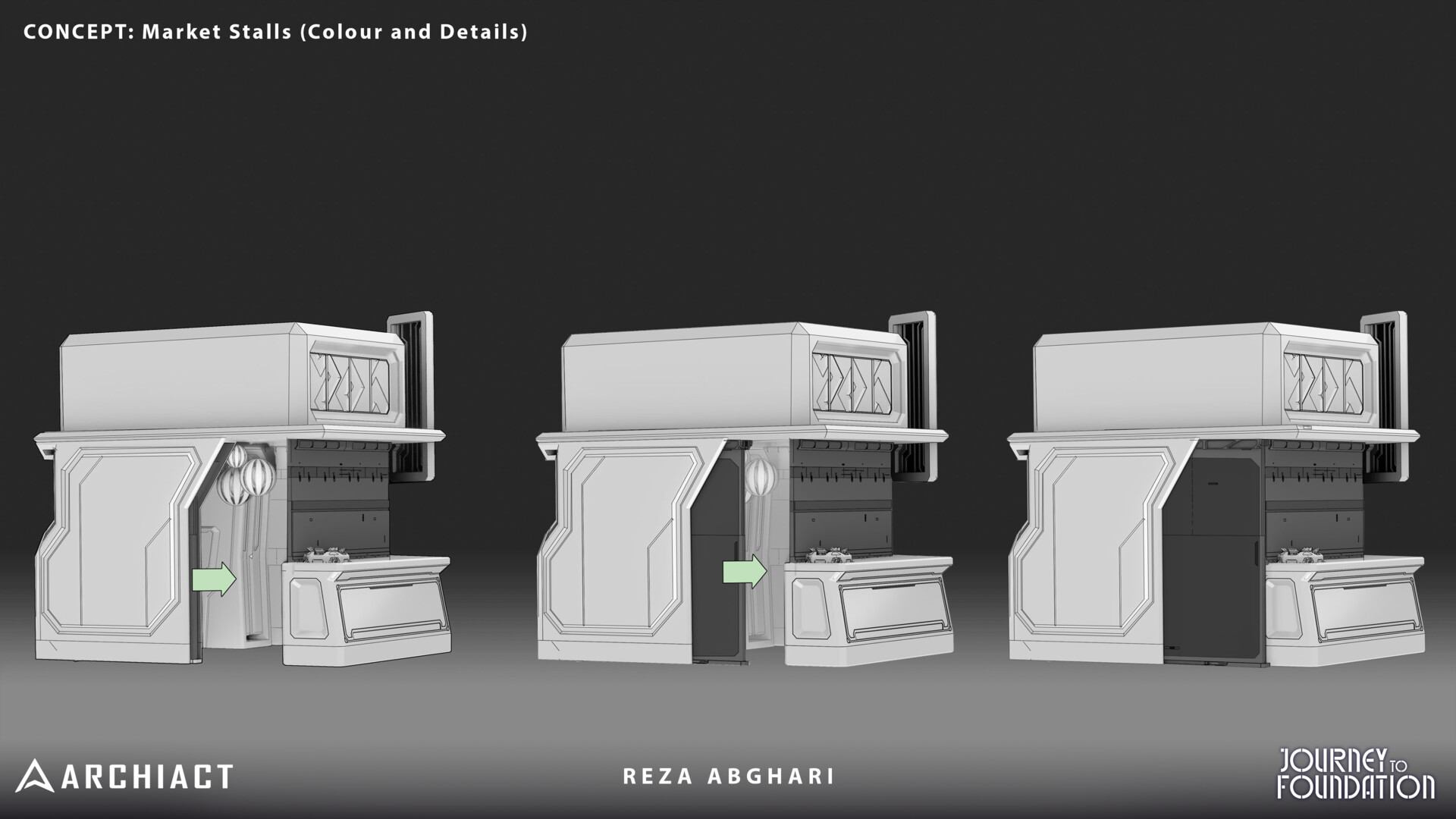 Reza Abghari Journey to Foundation Market Stall Concept