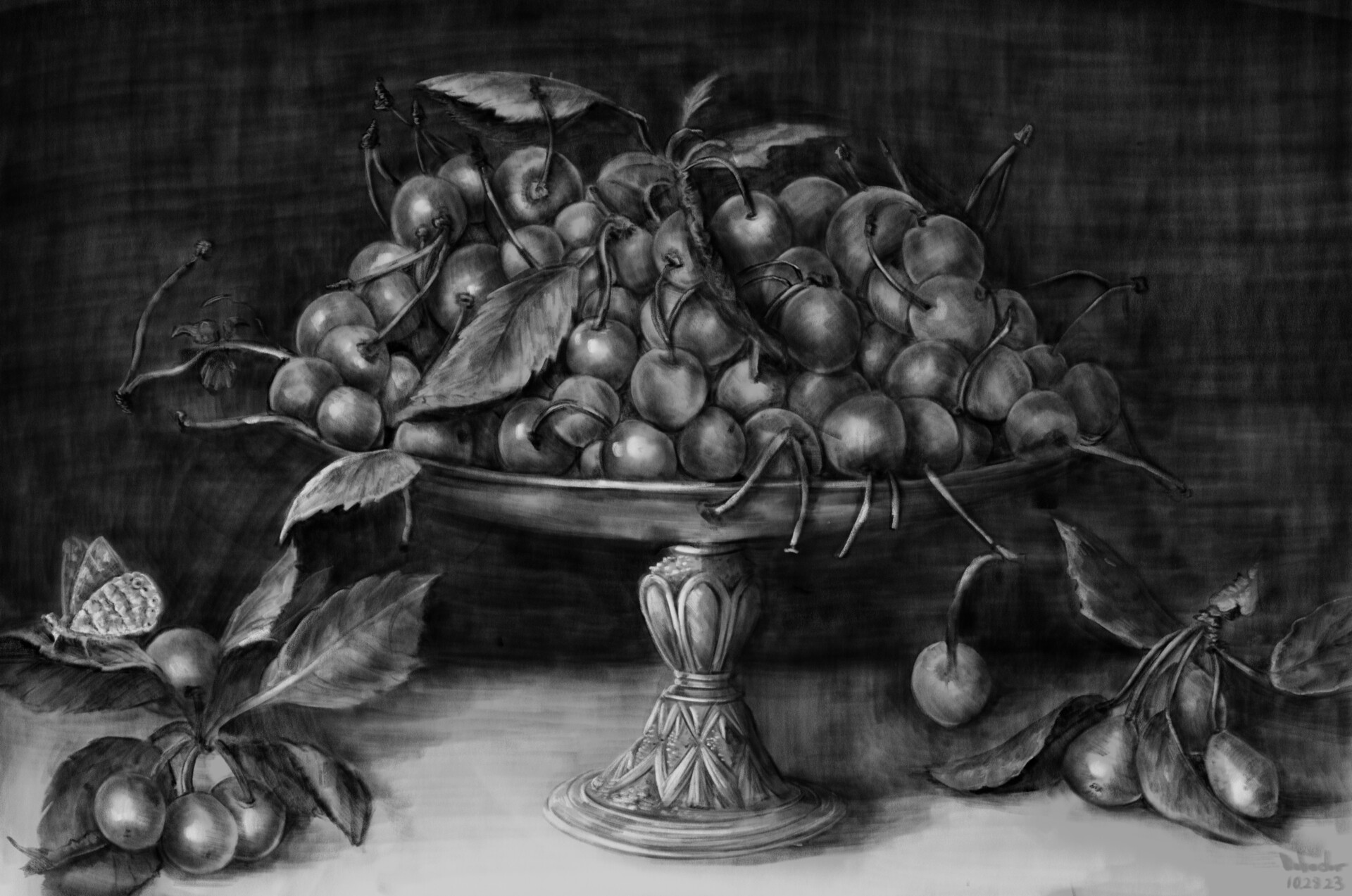 Drawing of grapes by Bahadır Atcı