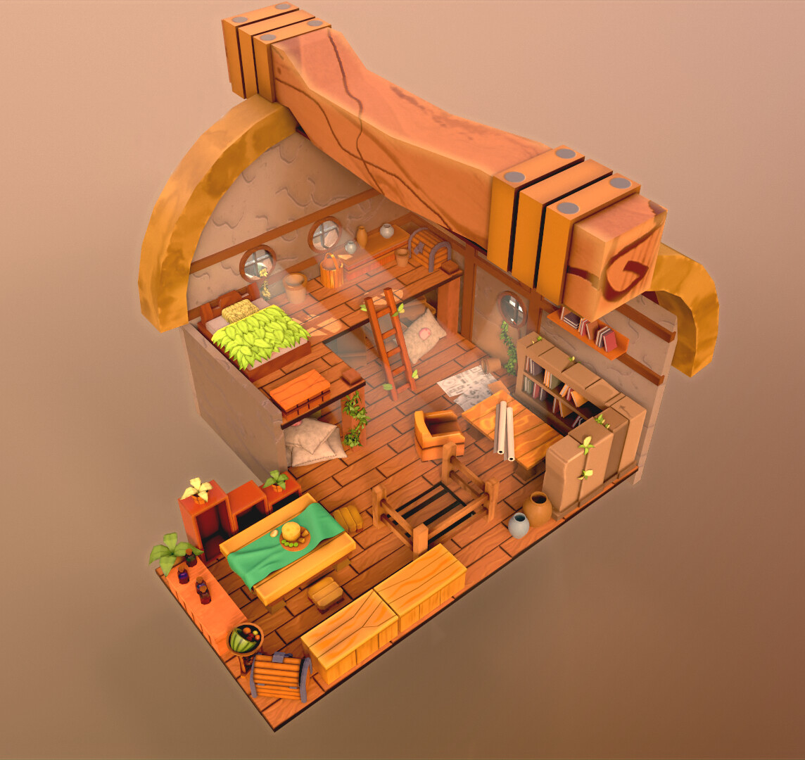 Artstation stylized room