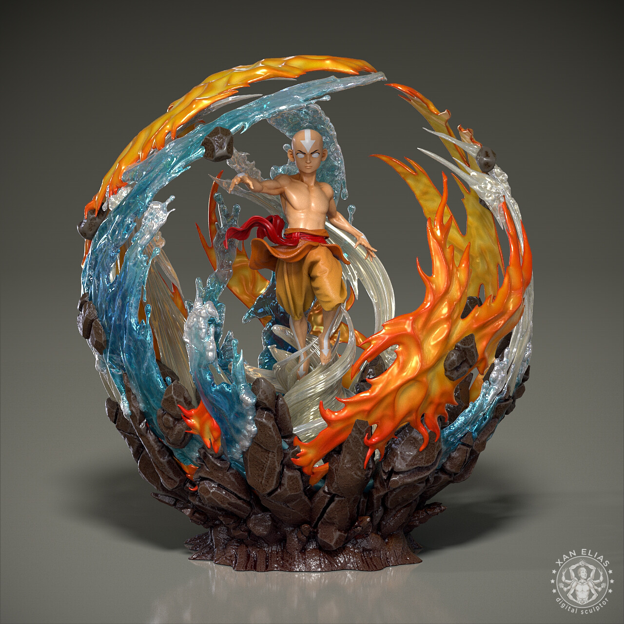 Aang, the last airbender 1:4 collectible statue