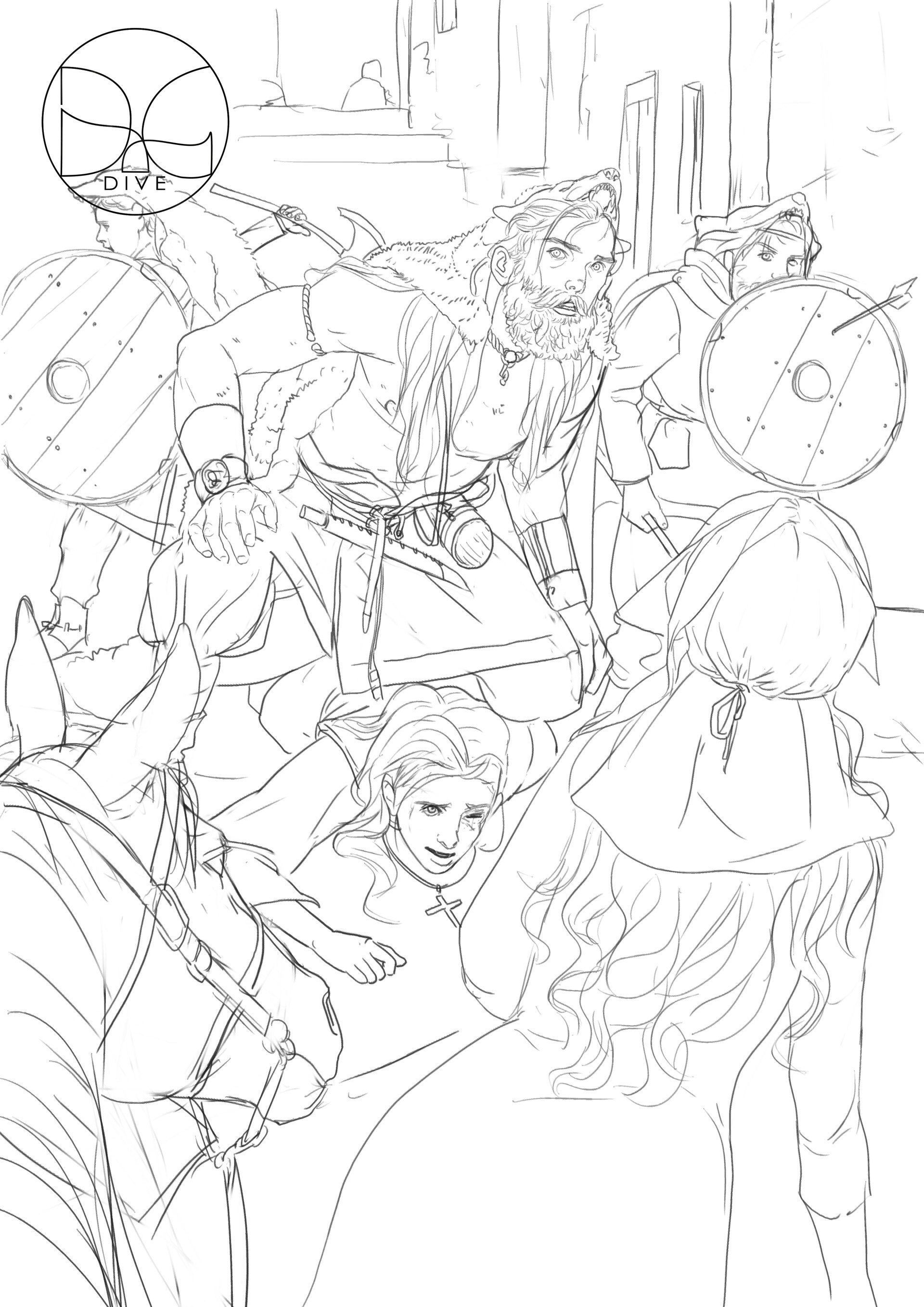 Divedog herr mannelig sketch group