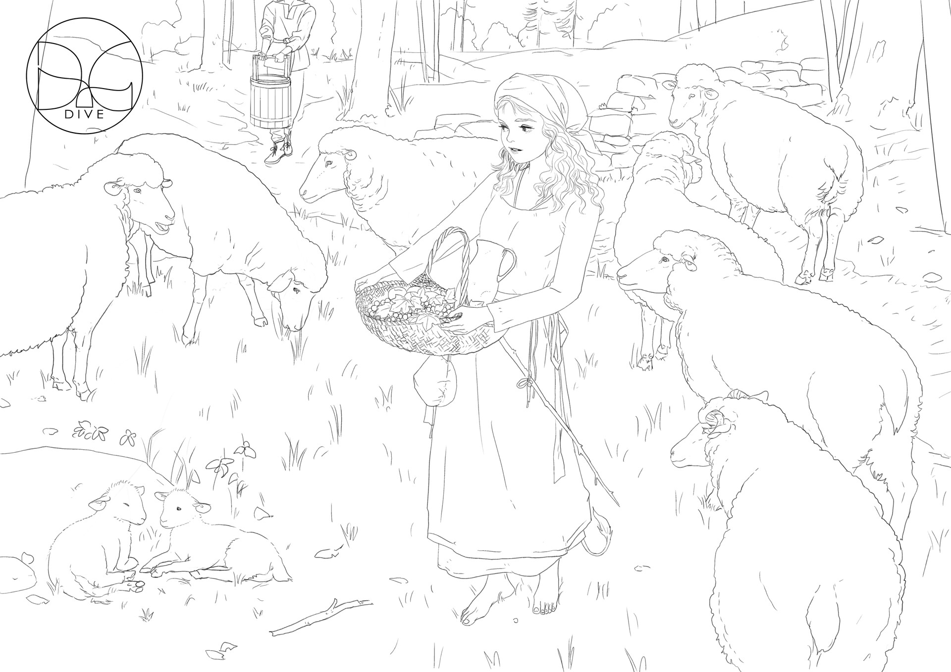 Divedog herr mannelig sketch group