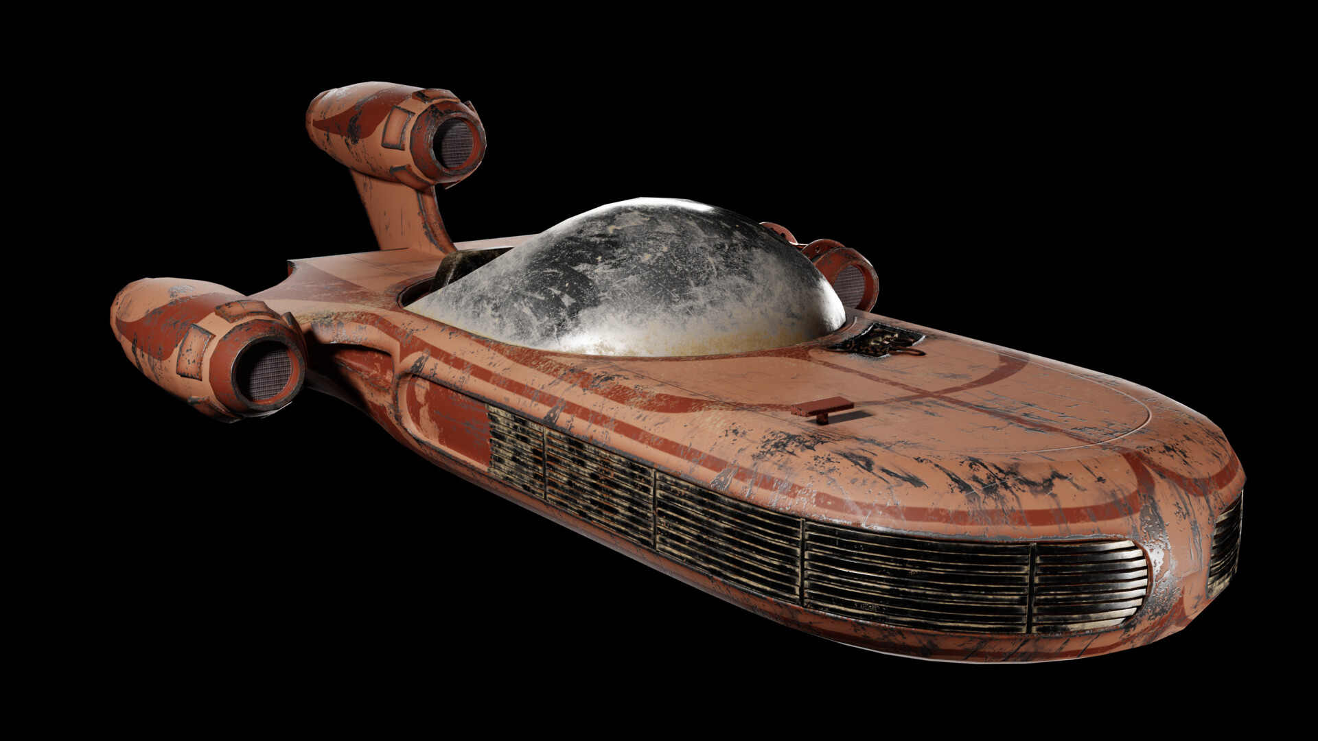ArtStation - Star Wars Luke Skywalker&rsquo;s Landspeeder X-34