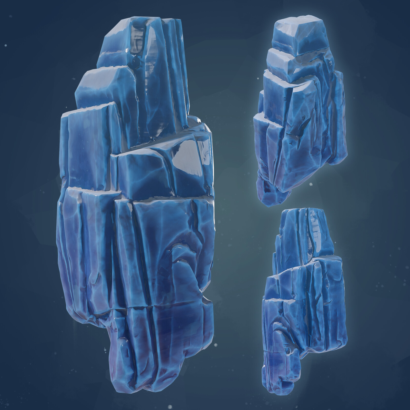 Stylized Ice and Snow smart materials