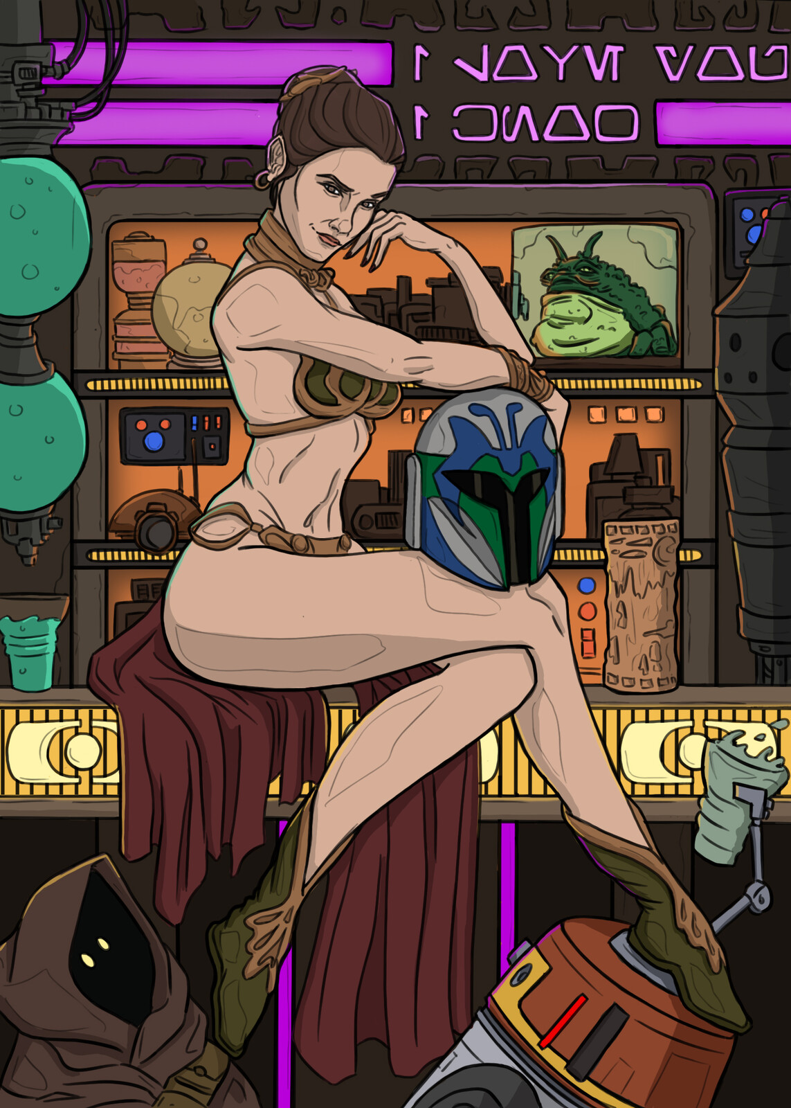 Cosplay Princess Leia in Cantina-land