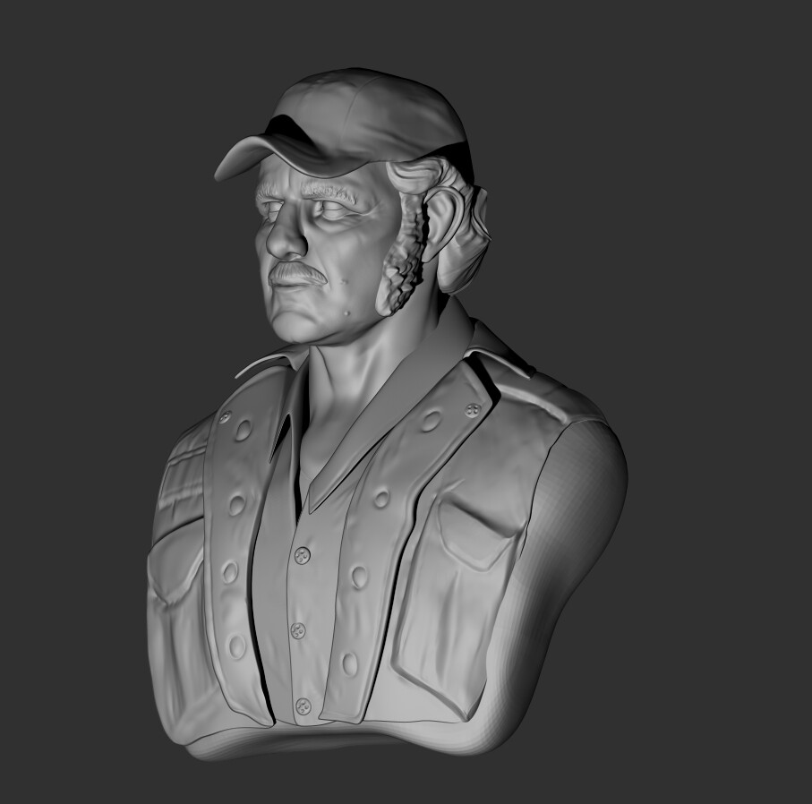 Robert Rea 3D Character Artist Quint From Jaws Likeness