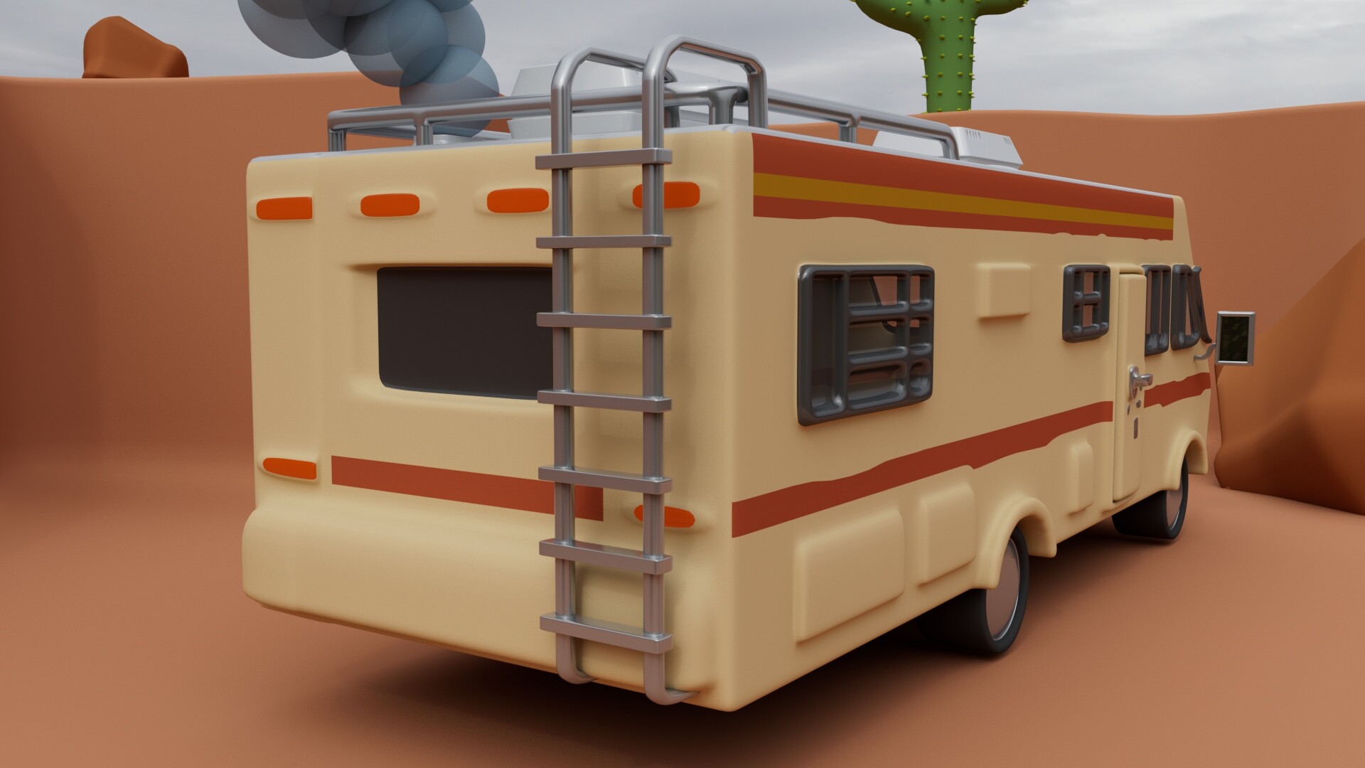ArtStation - 3d model of a caravan inspired by breaking bad in detail