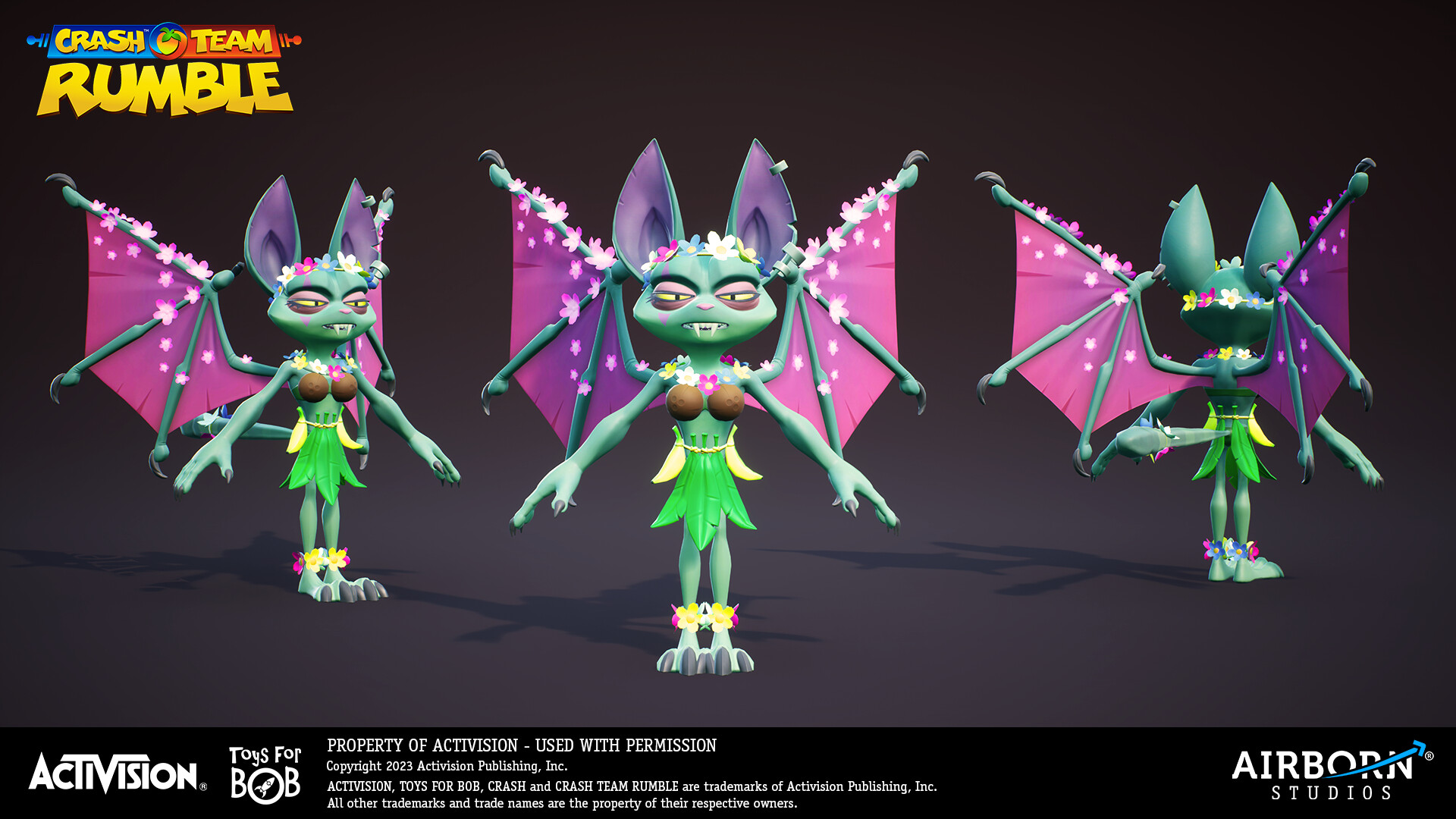 Airborn Studios Crash Team Rumble Luau Catbat