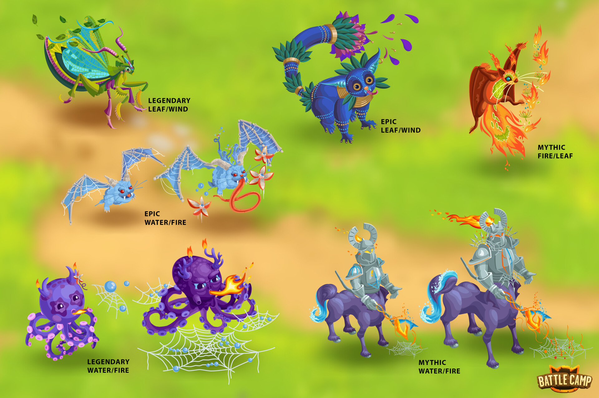 Alina Levytska Battle Camp game monsters and costumes