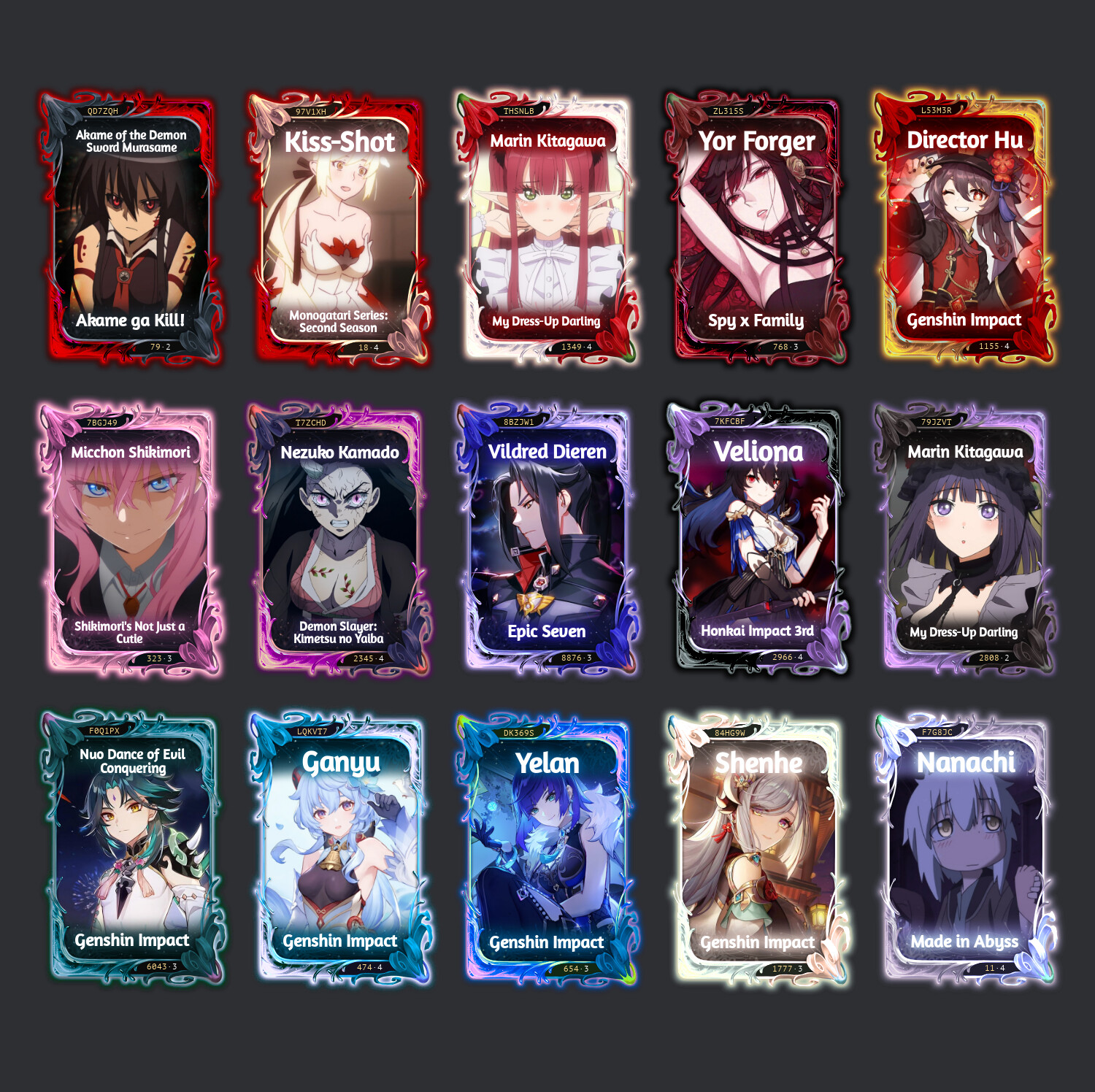 Michelle WishMish Mueller Karuta Card Frames Series 2