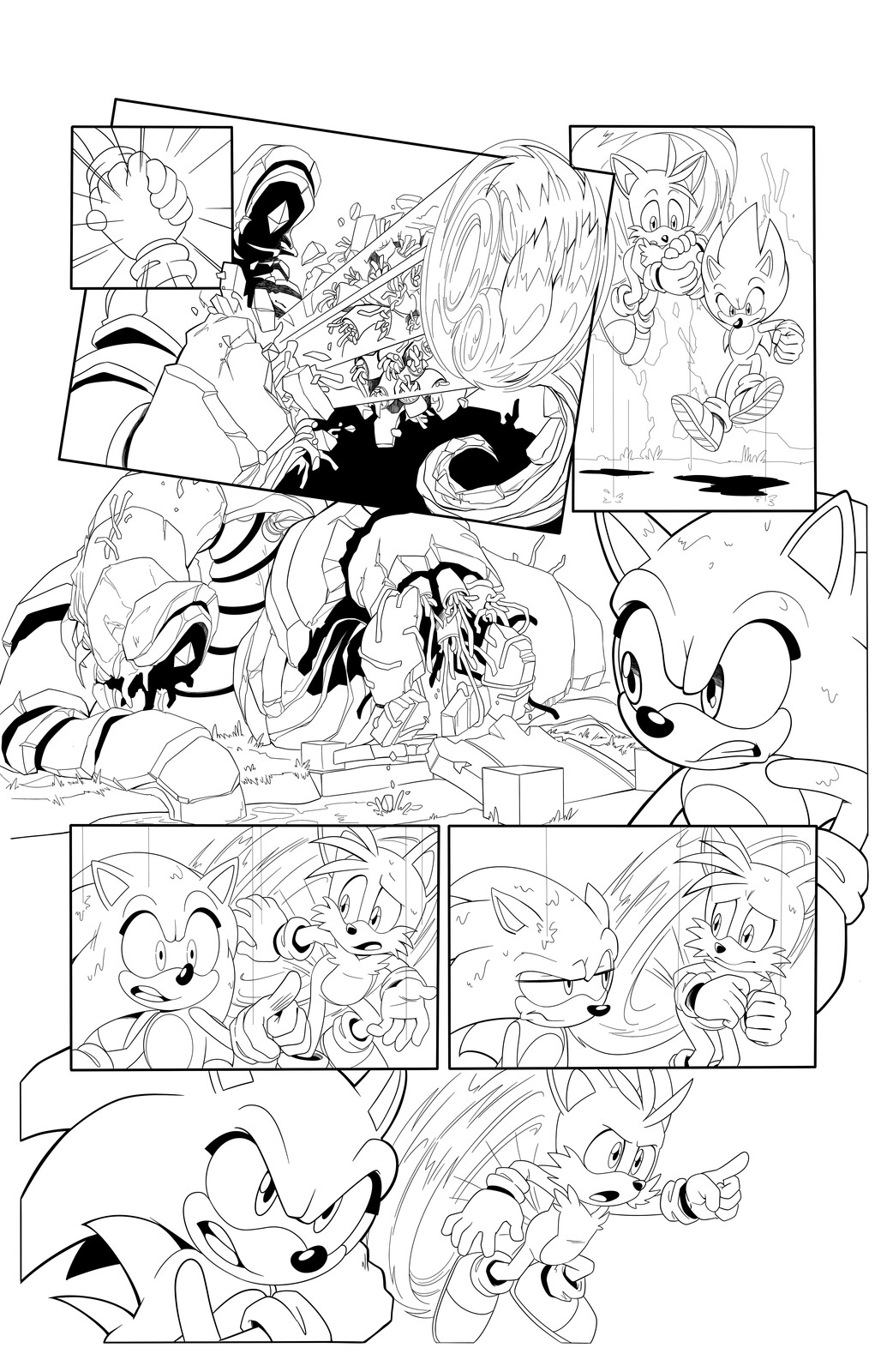 Sonic The Hedgehog #252 page 7
Pencils: Evan Stanley
Inks: Alicia Martínez (practice)
