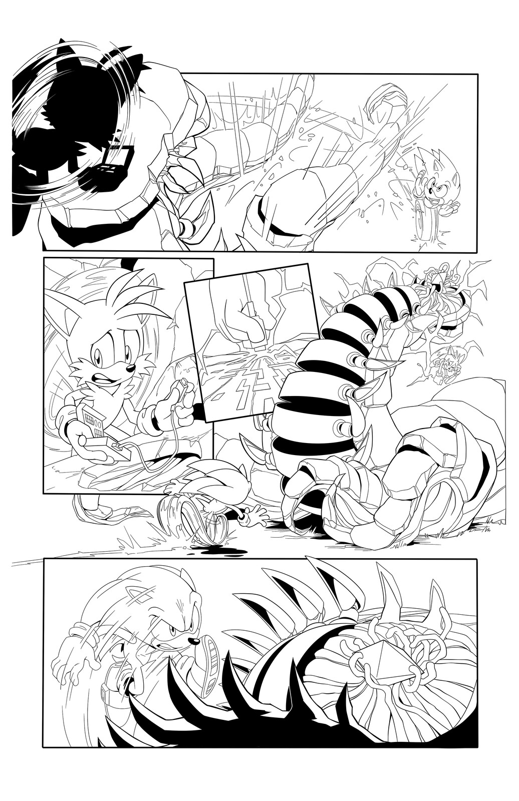 Sonic The Hedgehog #252 page 14
Pencils: Evan Stanley
Inks: Alicia Martínez (practice)