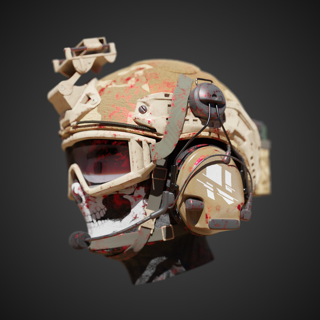 Dylan Lu Advanced Combat Helmet ACH 3D Model