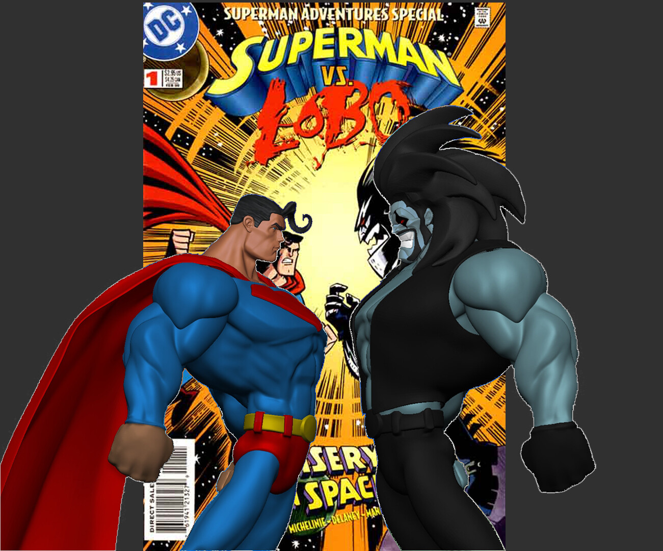 ArtStation - Superman Vs Lobo Fan Art