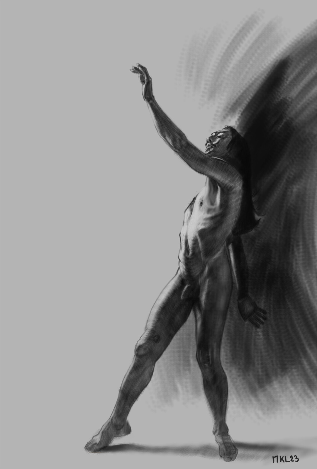 Male nude study