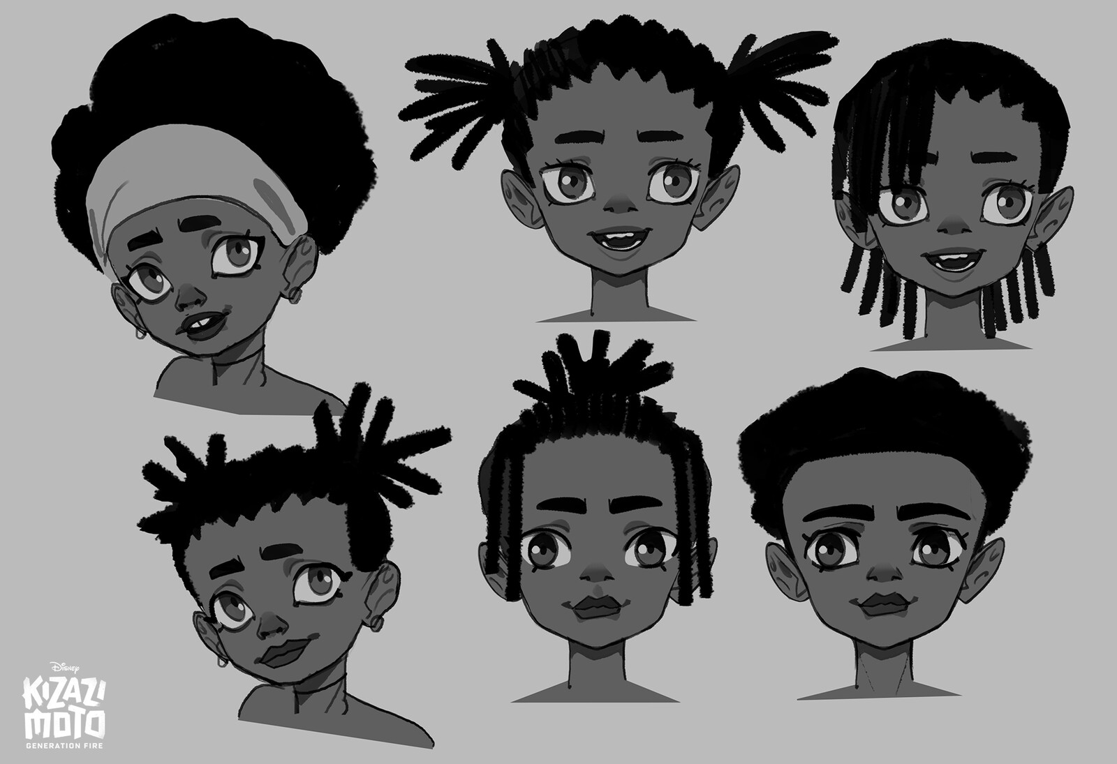 Little girl sketches