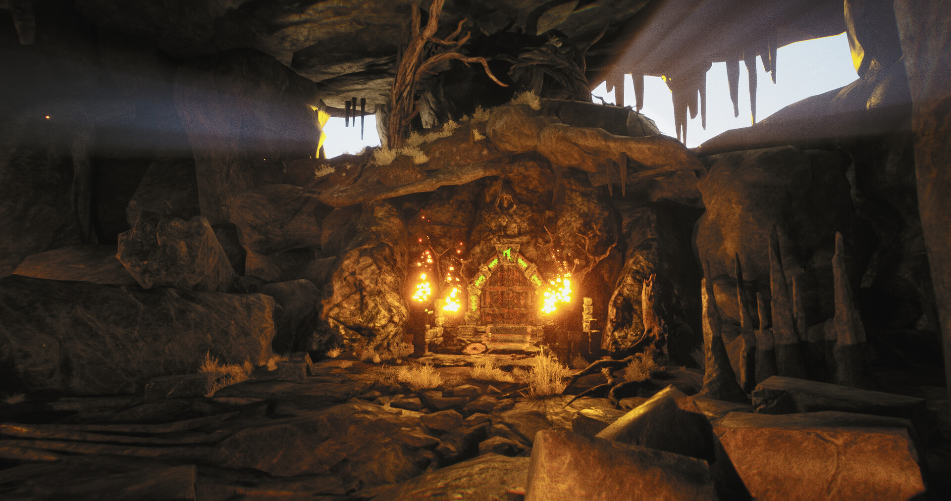 ArtStation - Entrance to the dungeon in the cave