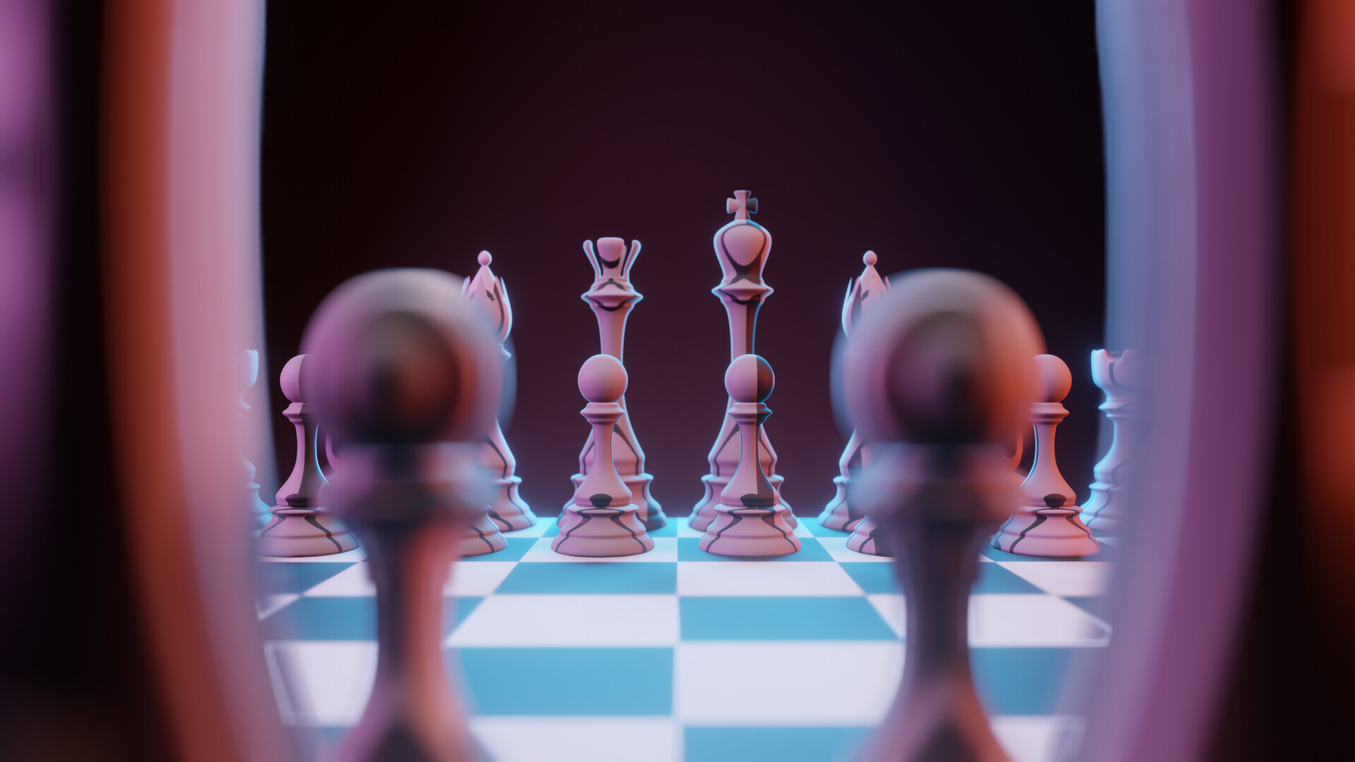 HD wallpaper: chess game set, 3D, artwork, sphere, digital art, CGI, render