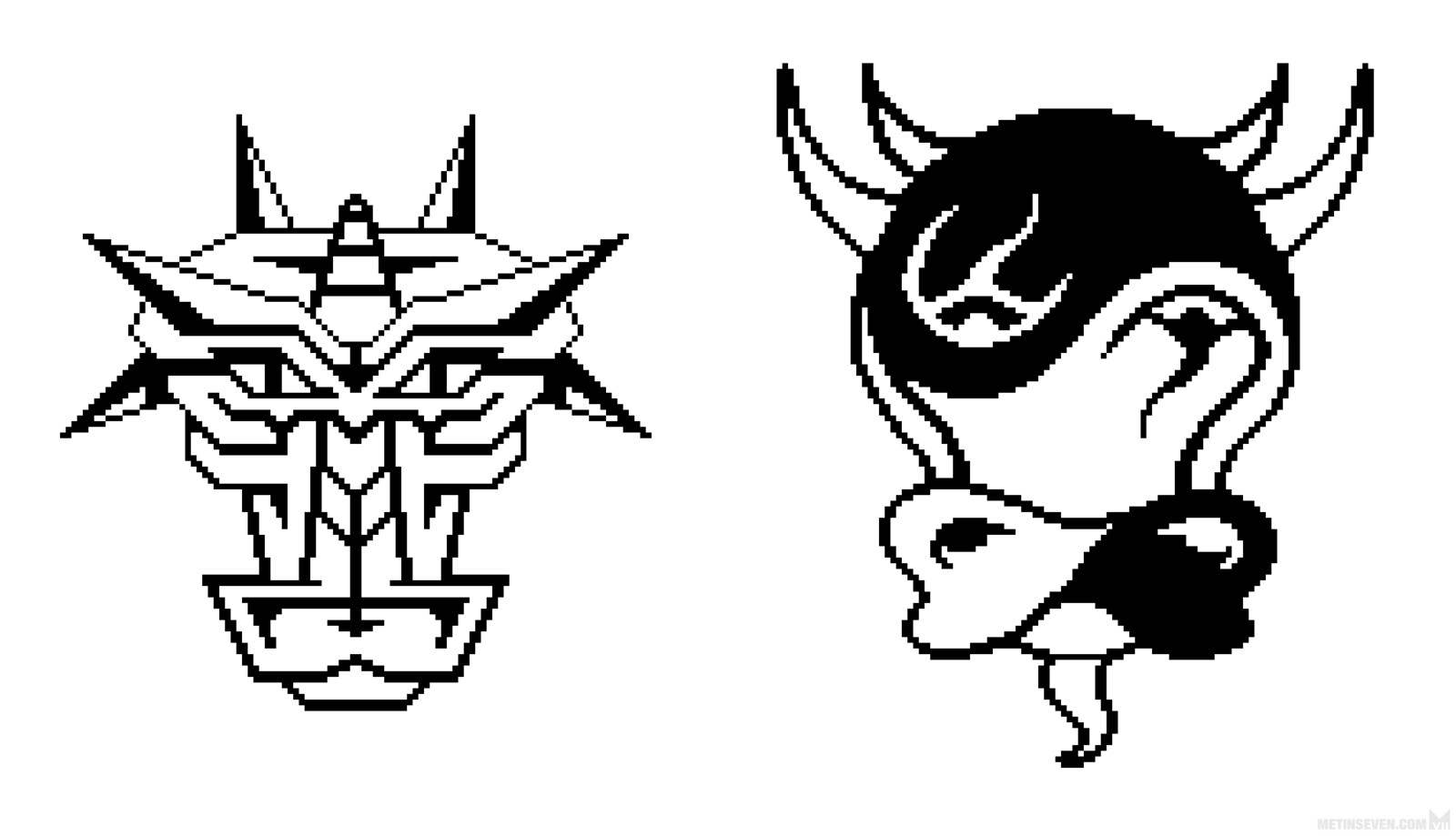 Pixel-style dragon logo designs for a Kung Fu school