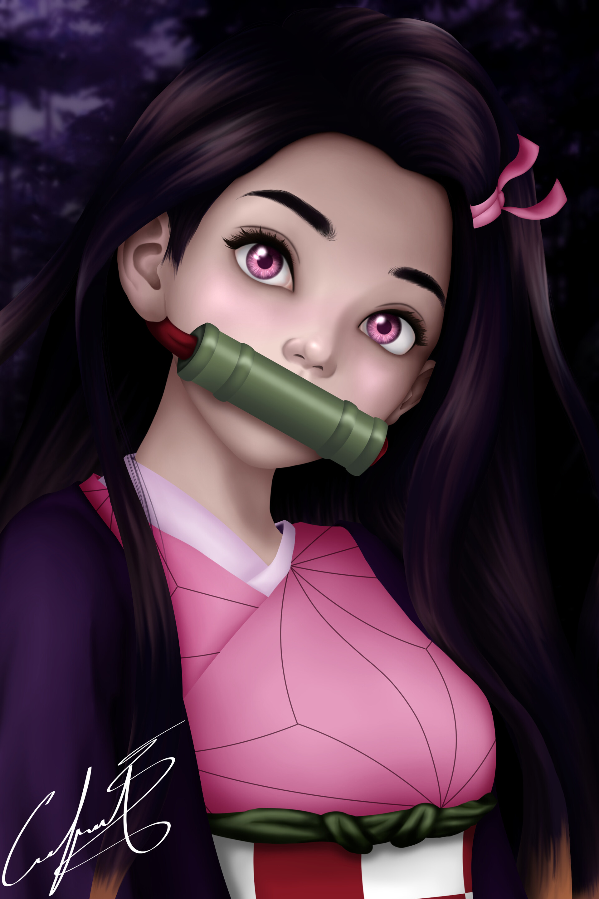 ArtStation - Nezuko Kamado FanArt