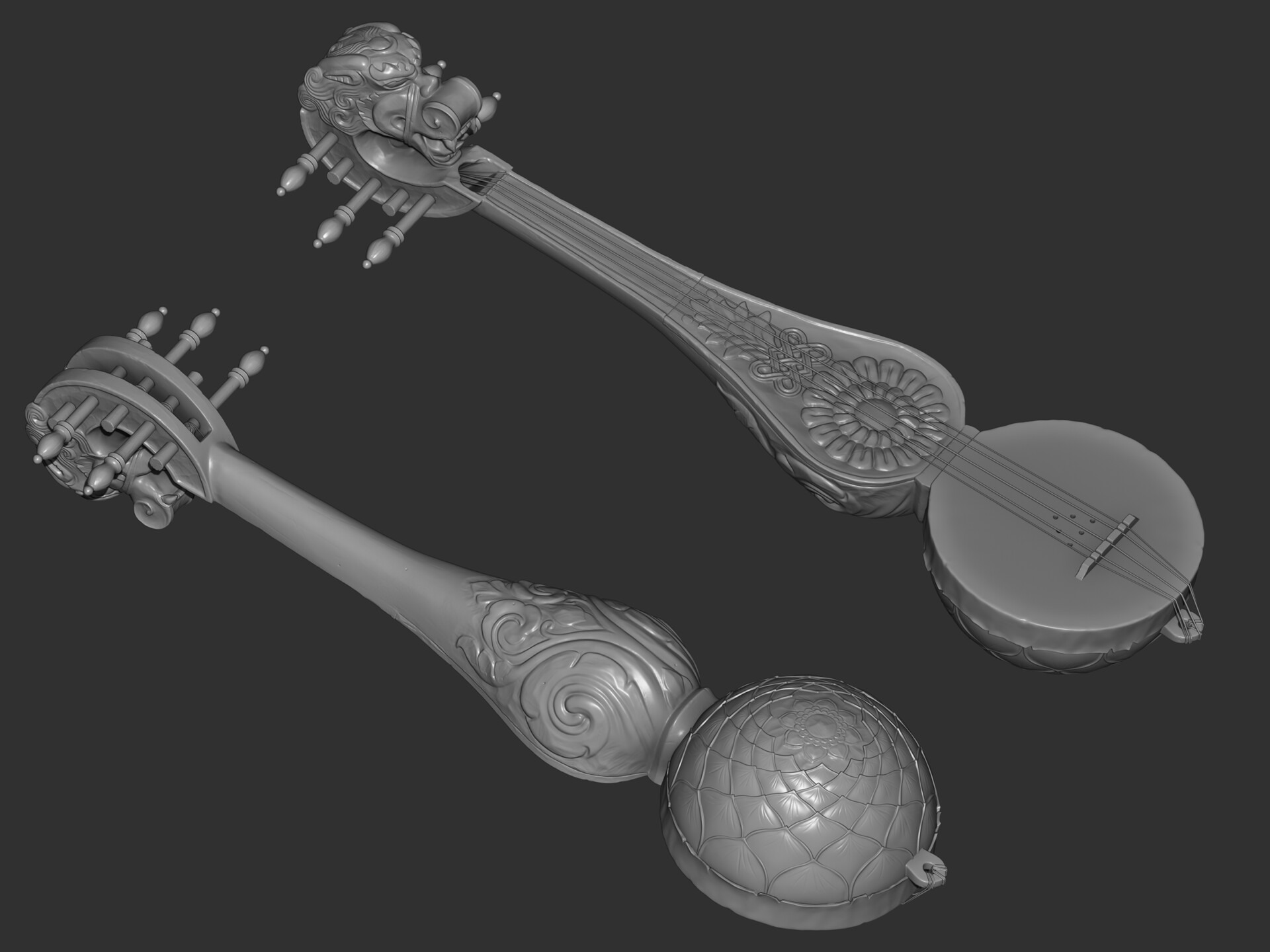 ArtStation Tibetan lute