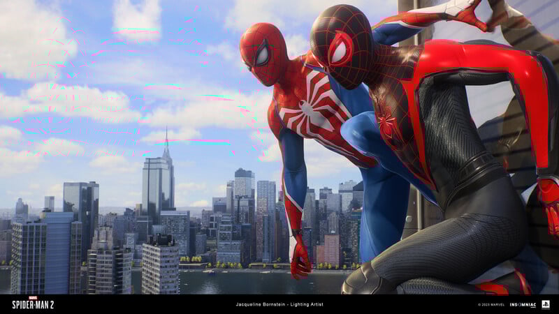 Insomniac Games Marvel's Spider-Man: Miles Morales & Marvel's Spider-Man: Remastered Art Blast - ArtStation Magazine