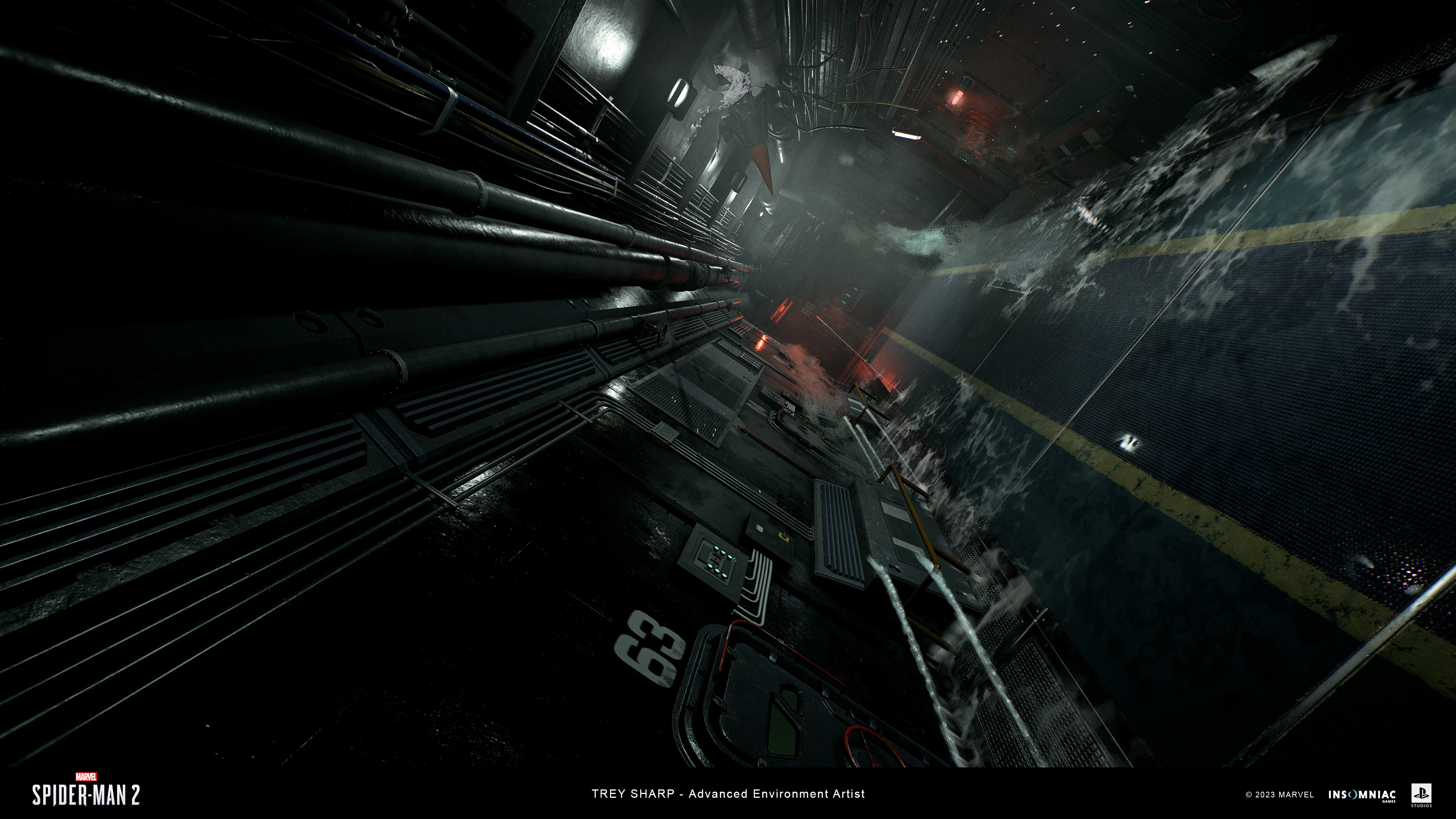 Trey Sharp - Marvel's Spider-Man 2 - RAFT Prison Ship Interior