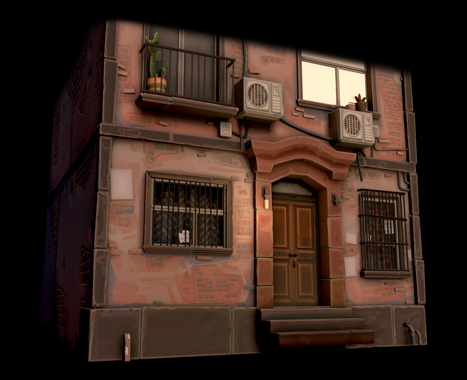 Stylized resedential building
