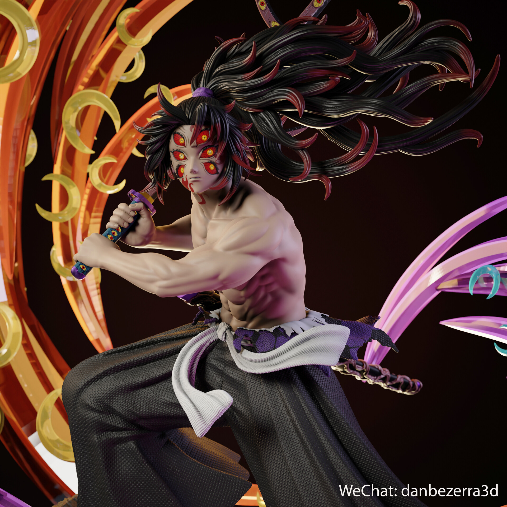 ArtStation - Kokushibo - Demon Slayer