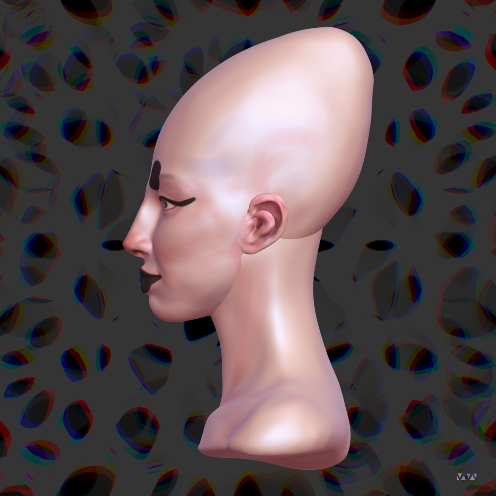 ArtStation - Elongated Skull Future Humans, image size:1920x1920