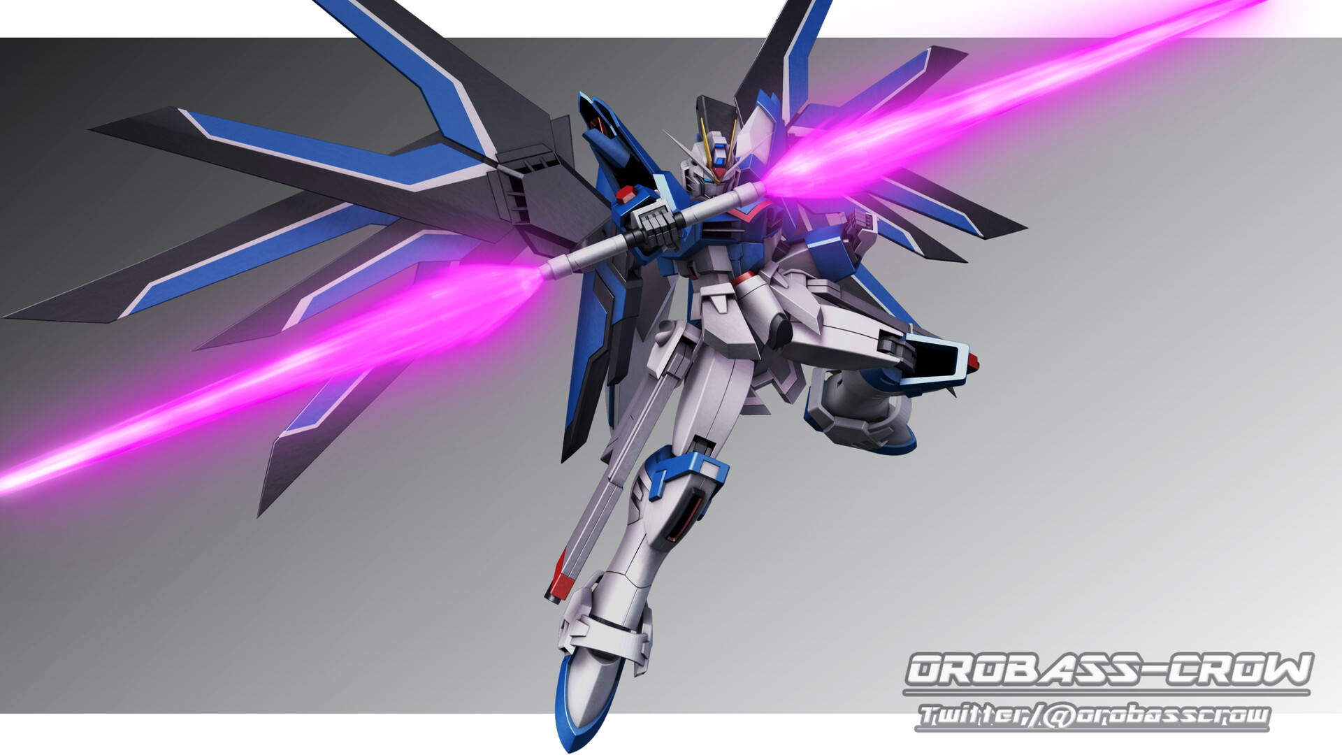 ガンダム　フォトスタンド 絵画 3D 仕様 ArtStation - □3D MODEL□ STTS-909【RISING FREEDOM GUNDAM】