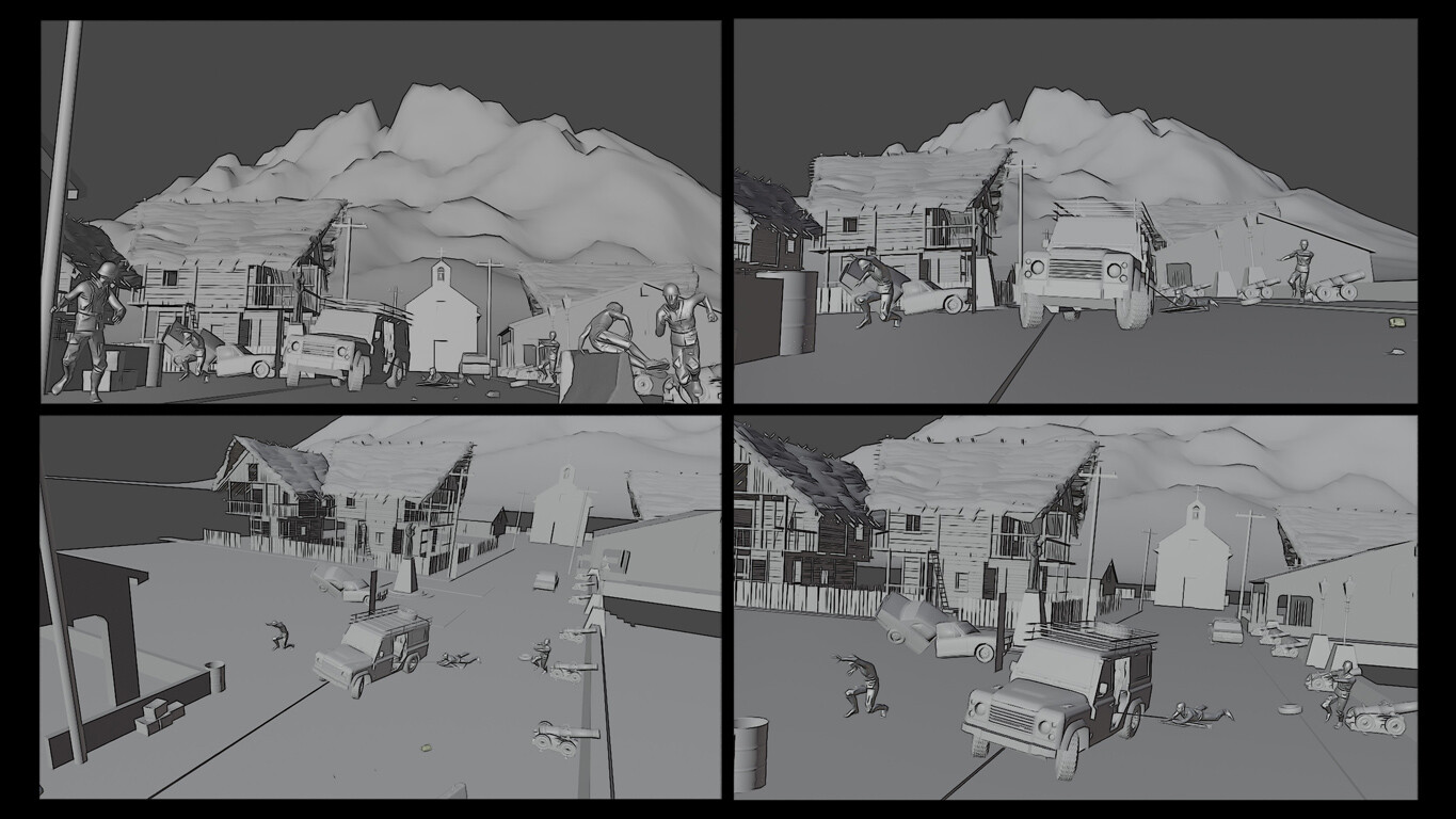 Blender 3D Block layout