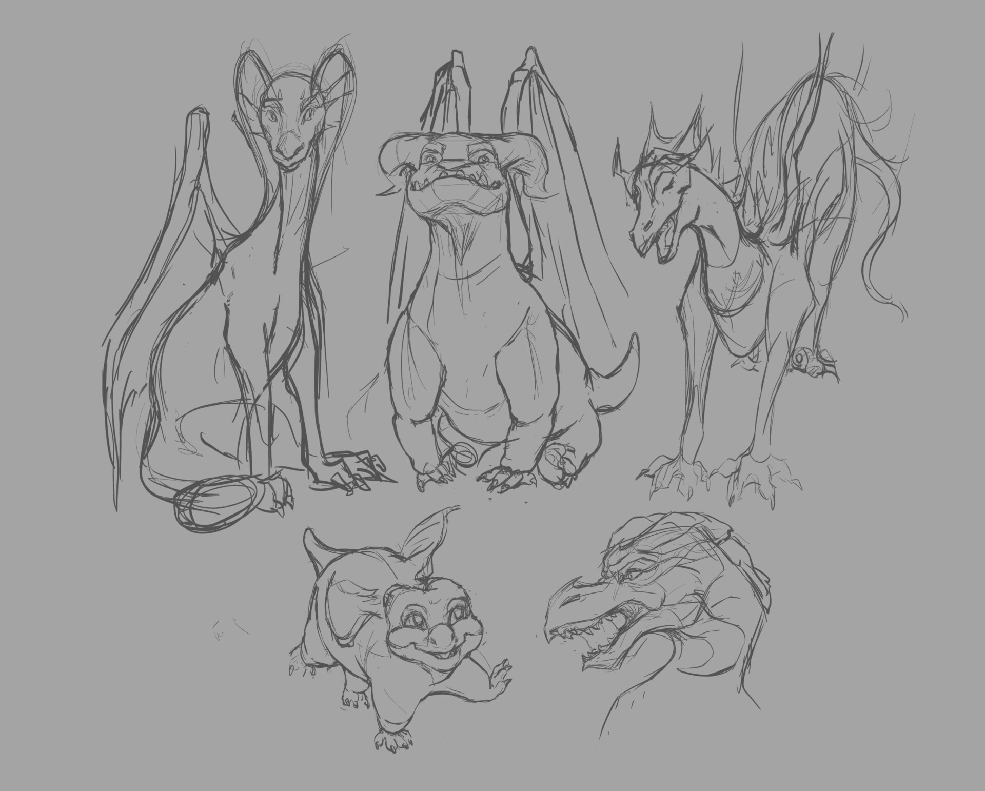 Надежда Рыбкина - Dragon sketch