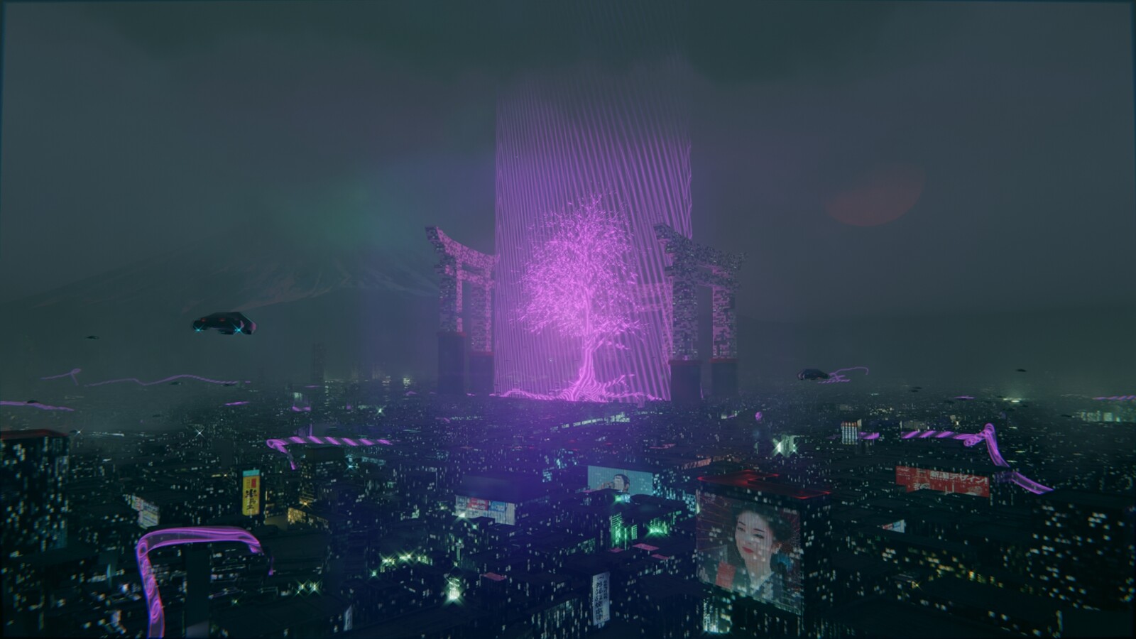 The environment has deteriorated as a result of human actions. The plants mutated and began to emit bright pink light, changing the gravity around them. There were fewer plants, but the remaining ones became gigantic and were considered sacred.