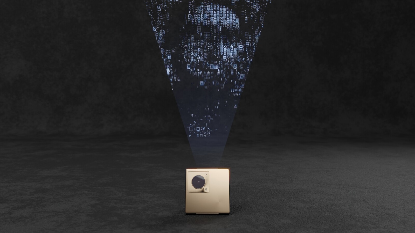 Projection of an image instead of a display when making a call.