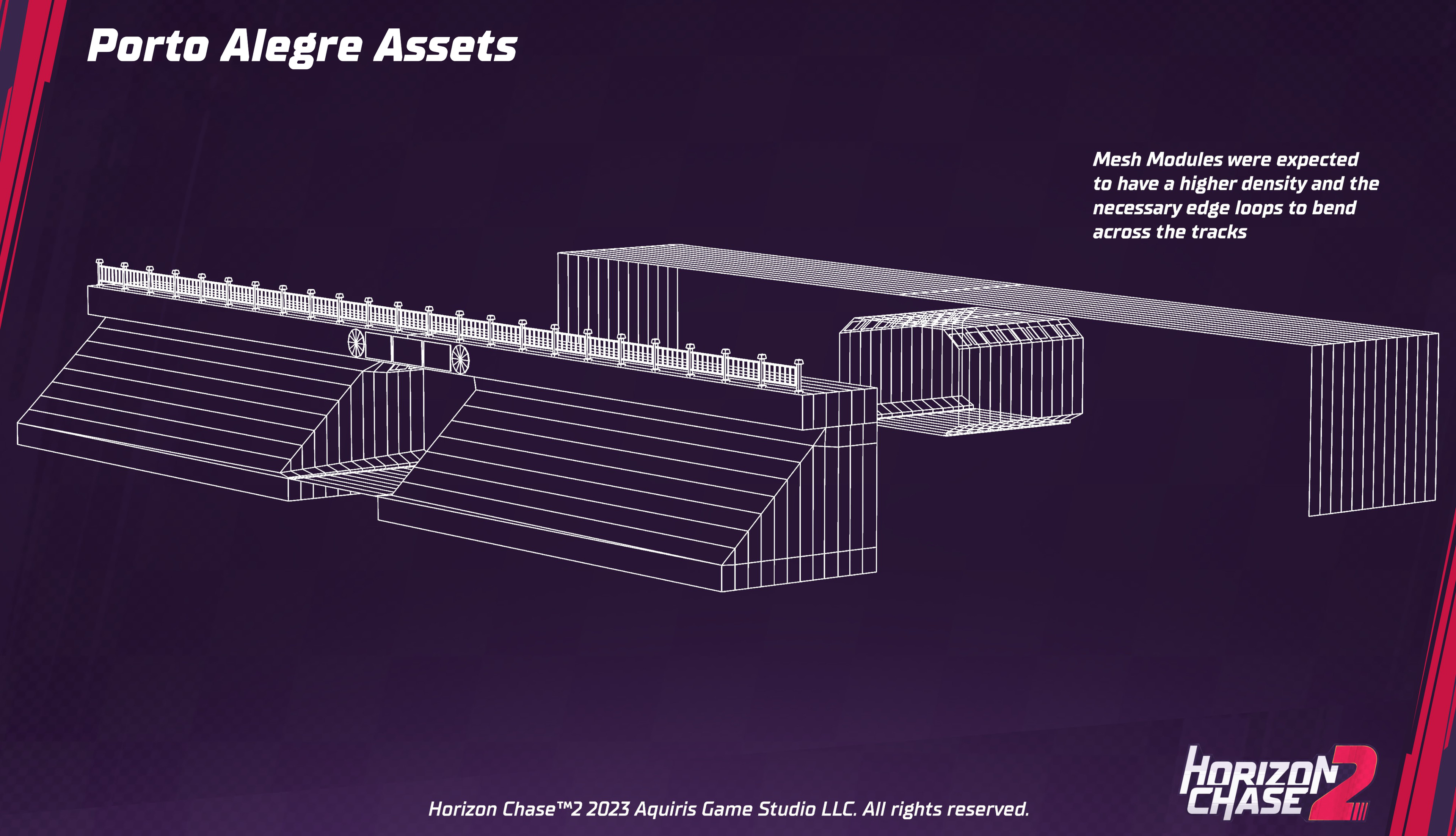 Modular Pieces - External view - Wireframe