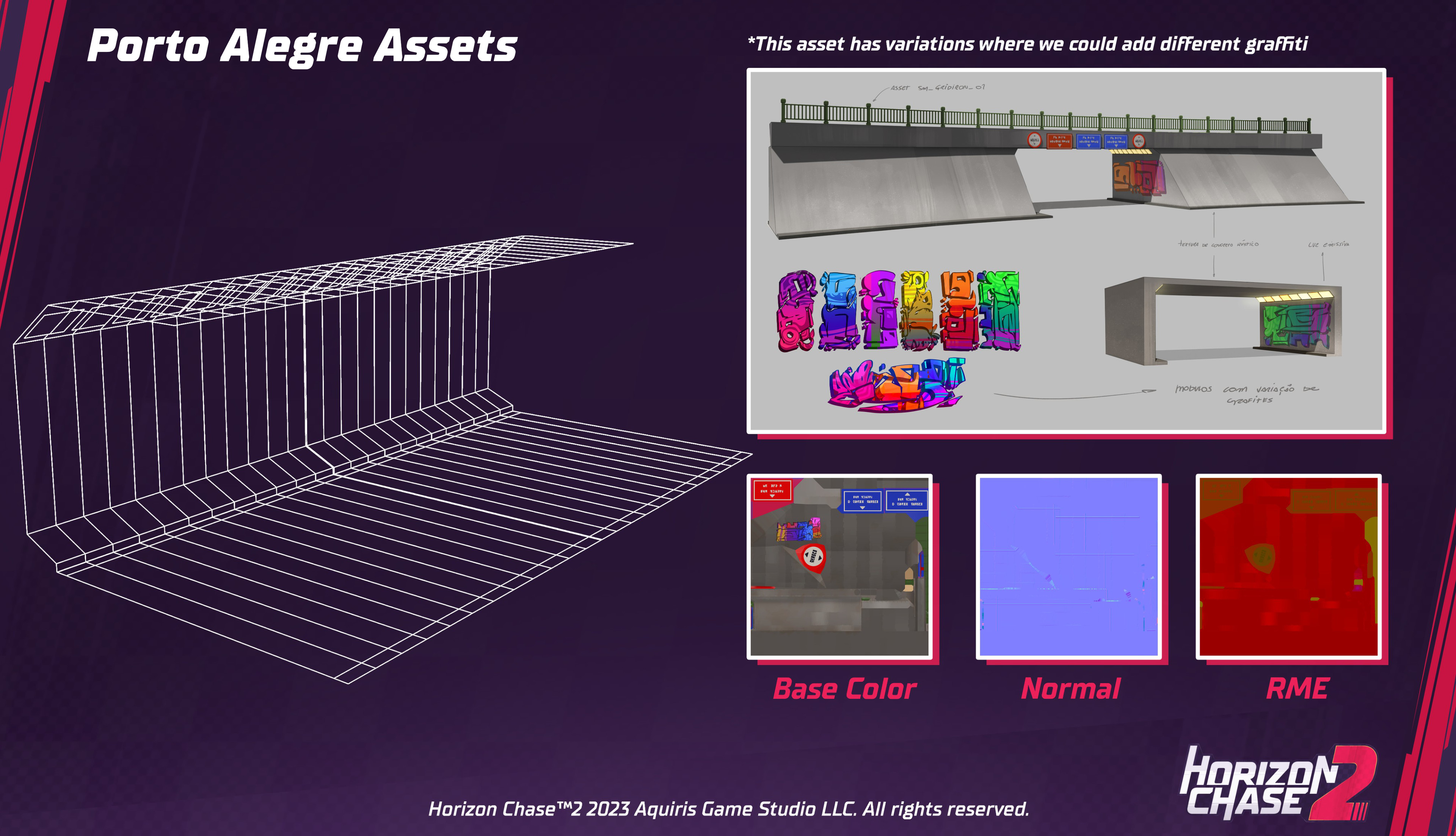 Concept, Maps and Modular Pieces - Internal view - Wireframe